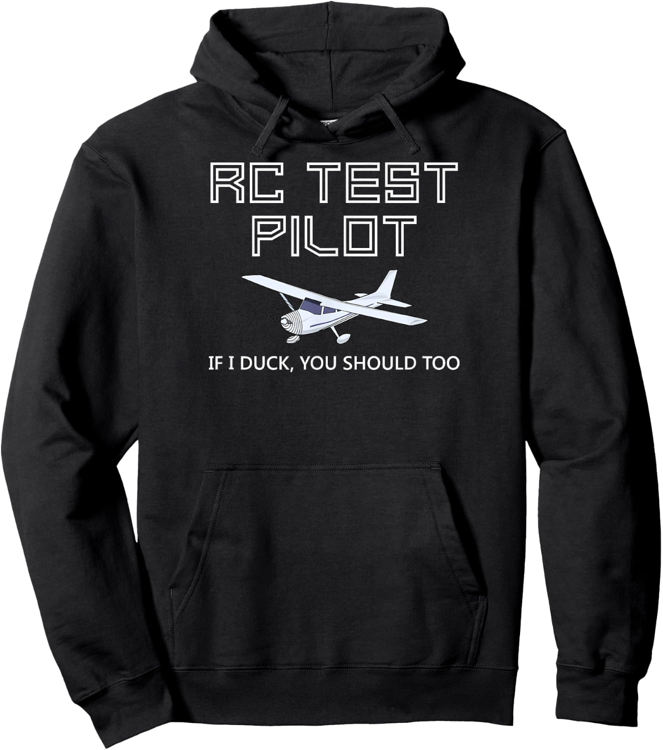 RC Plane Test Pilot Funny Radio Control Hobby Hoodie - Hoodie | Black