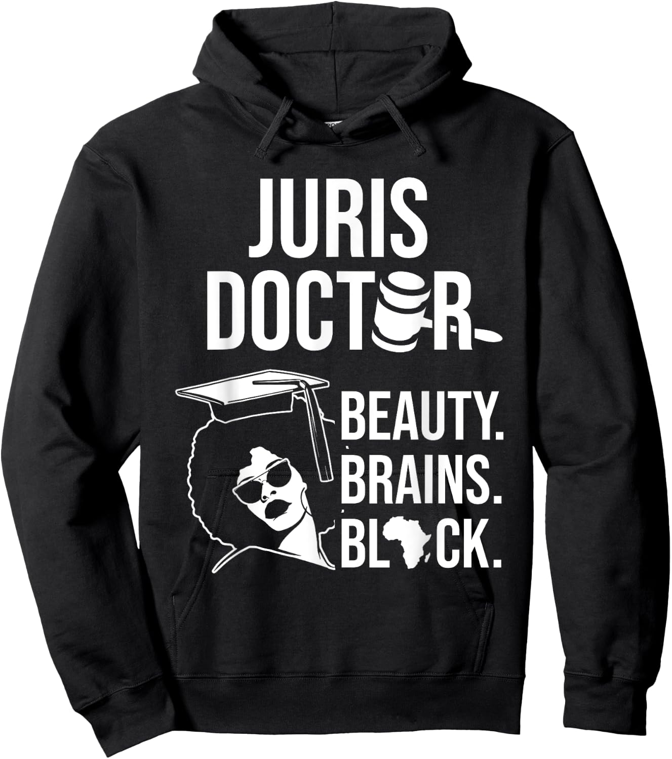 Juris Doctor of Jurisprudence Black Law School Graduation Hoodie - Hoodie | Black