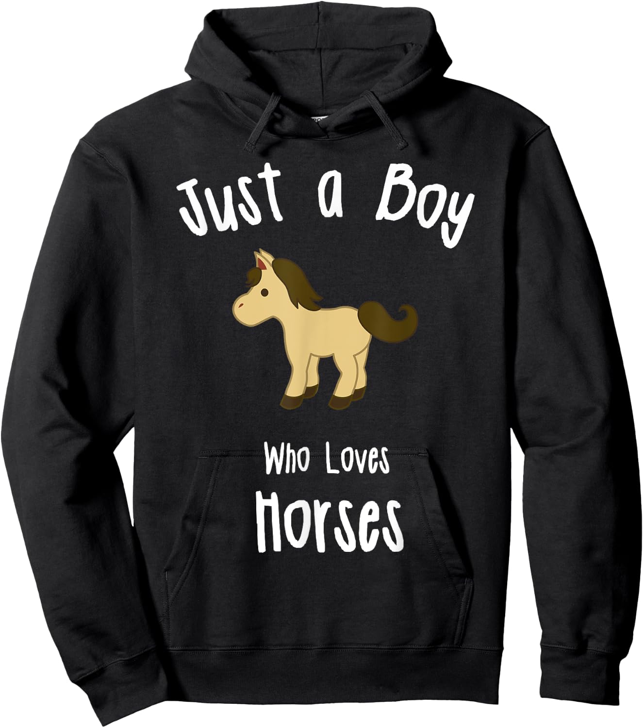 Boys Horse Hoodie - Hoodie | Black