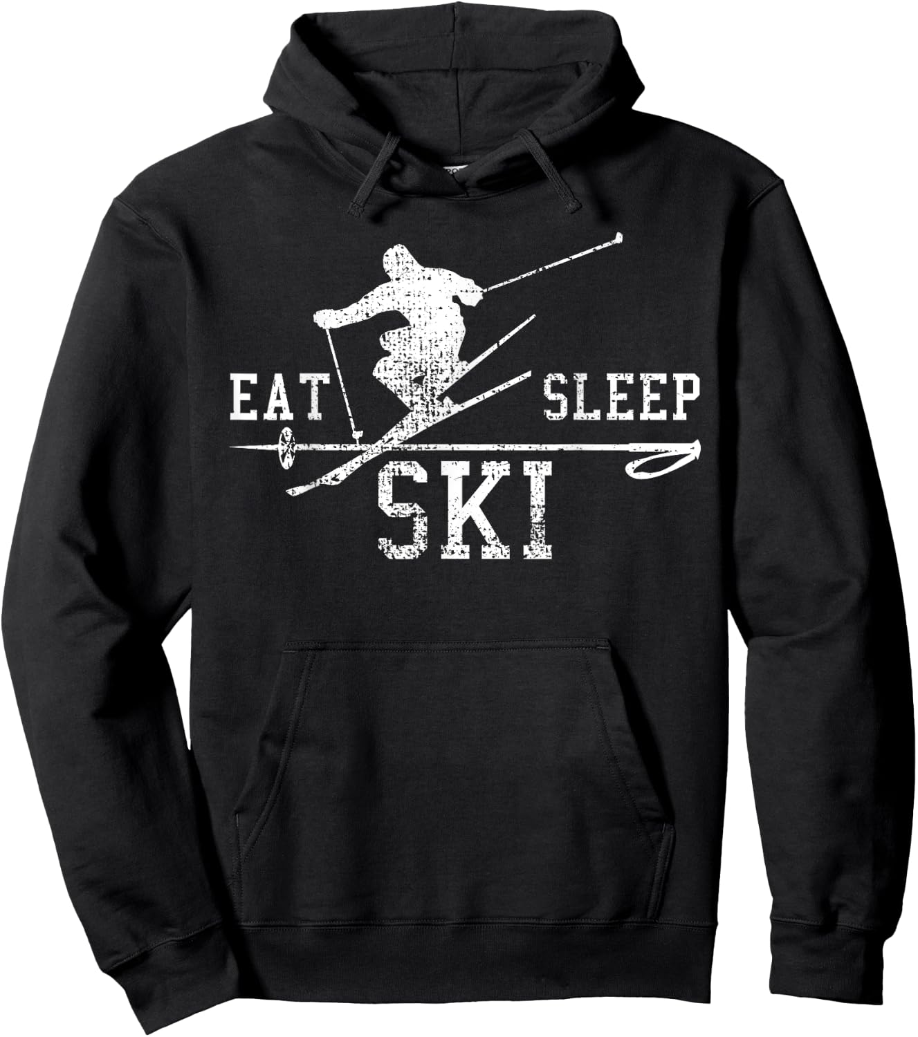 Ski Siing Eat Sleep Repeat Gift Hoodie - Hoodie | Black