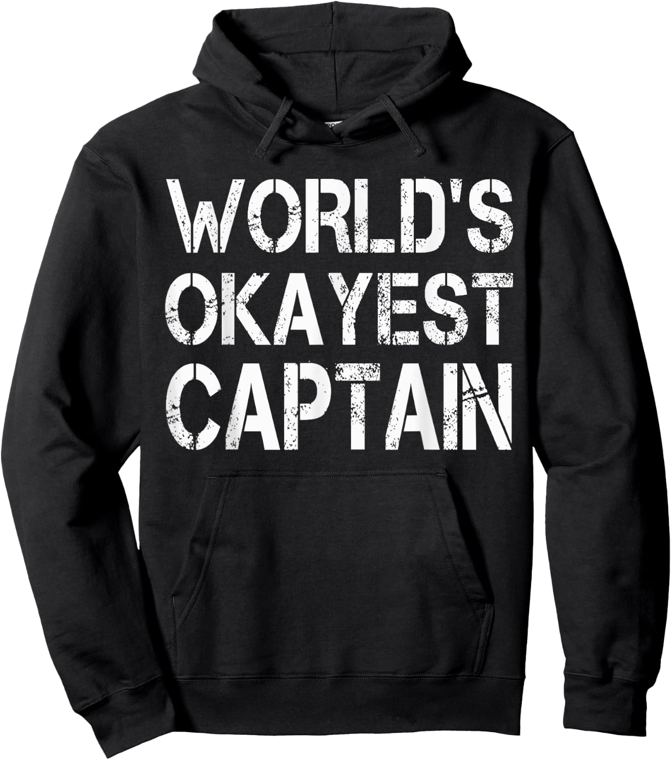 World's Okayest Captain Firefighter Police Hoodie - Hoodie | Black