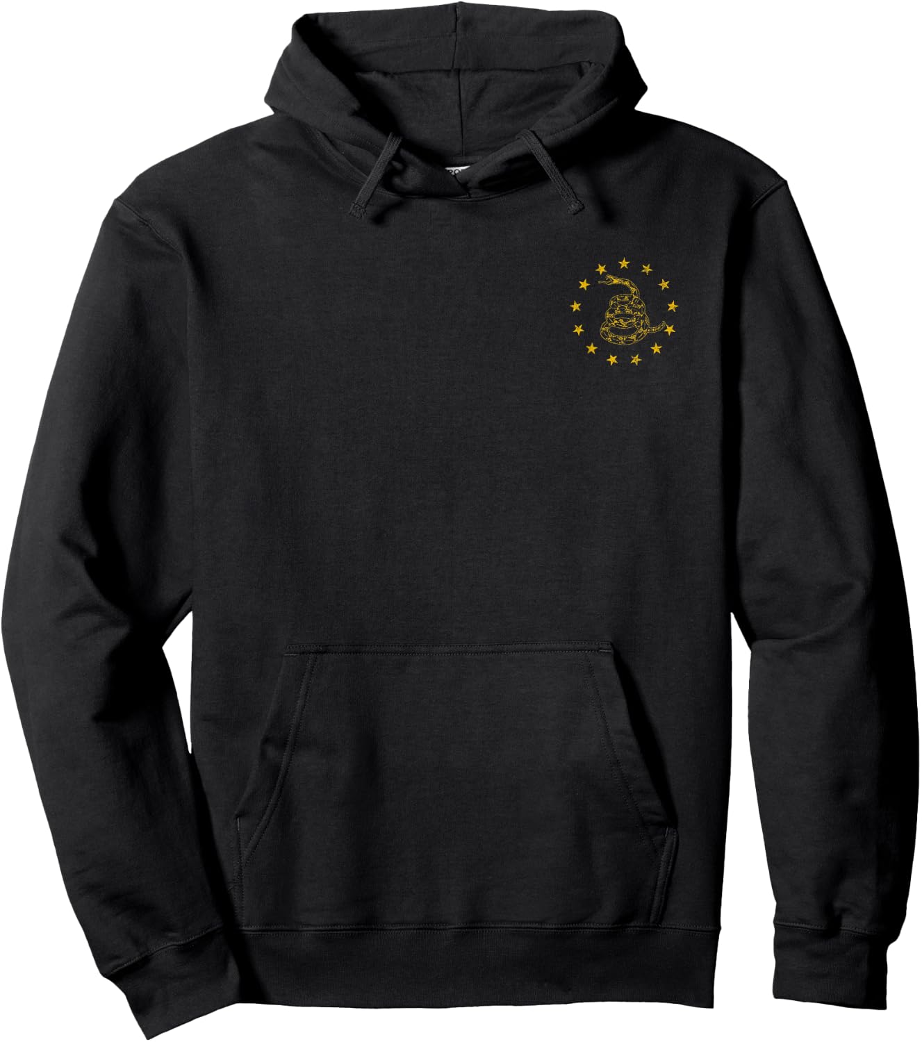 Vintage Gadsden Snake, Betsy Ross Flag - 13 Colonies Flag Hoodie - Hoodie | Black