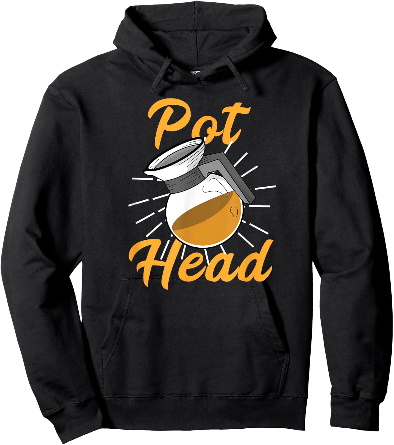 Funny PotHead . Coffee Pot Head Gift Hoodie - Hoodie | Black