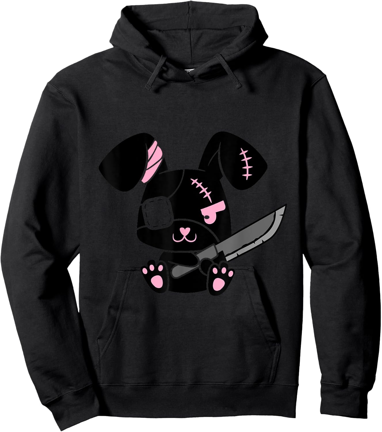 Kawaii Bunny Shirt - Menhera Pastel Goth Hoodie - Hoodie | Black