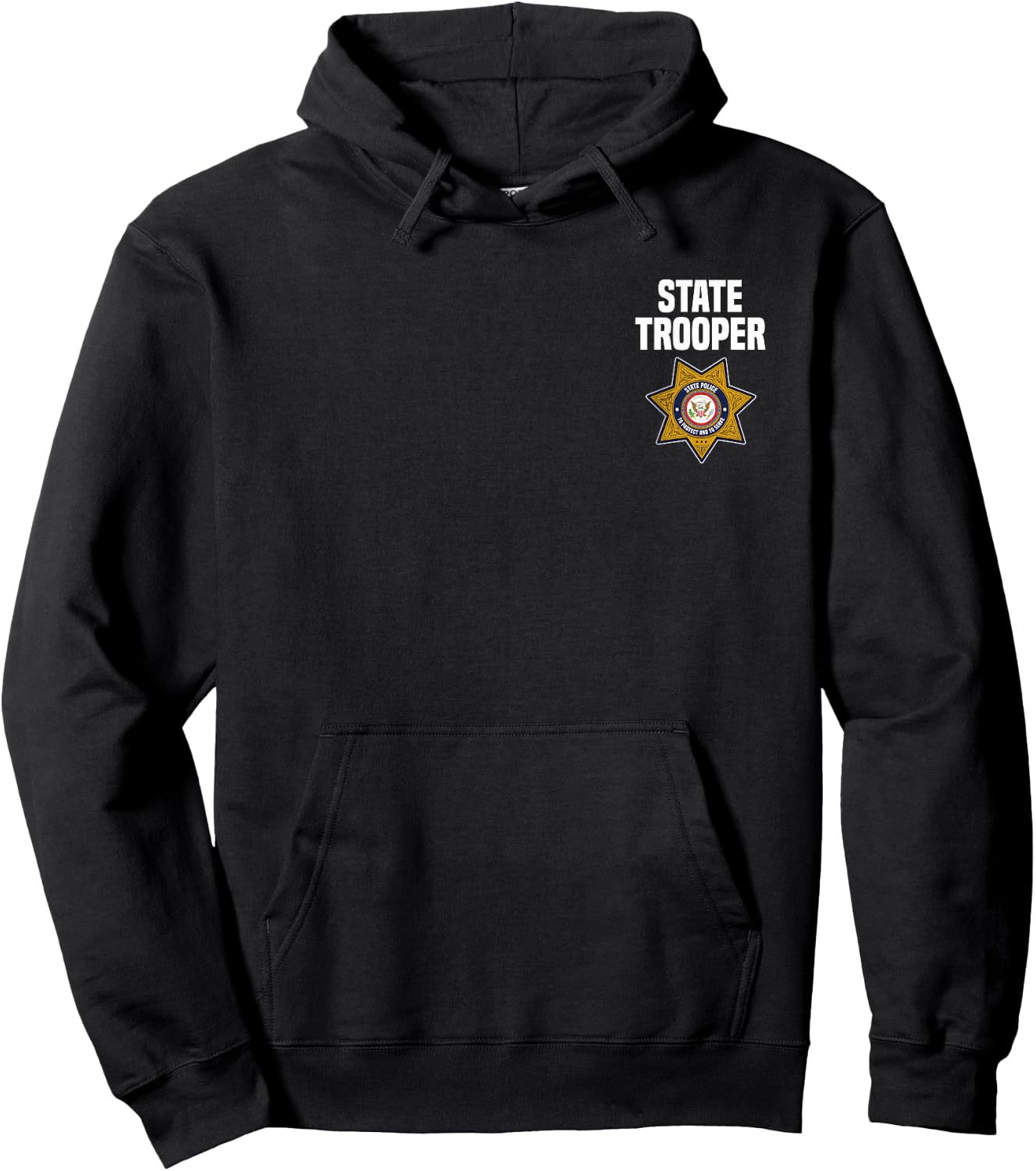 State Trooper Highway Patrol Police Officer Uniform Hoodie - Hoodie | Black