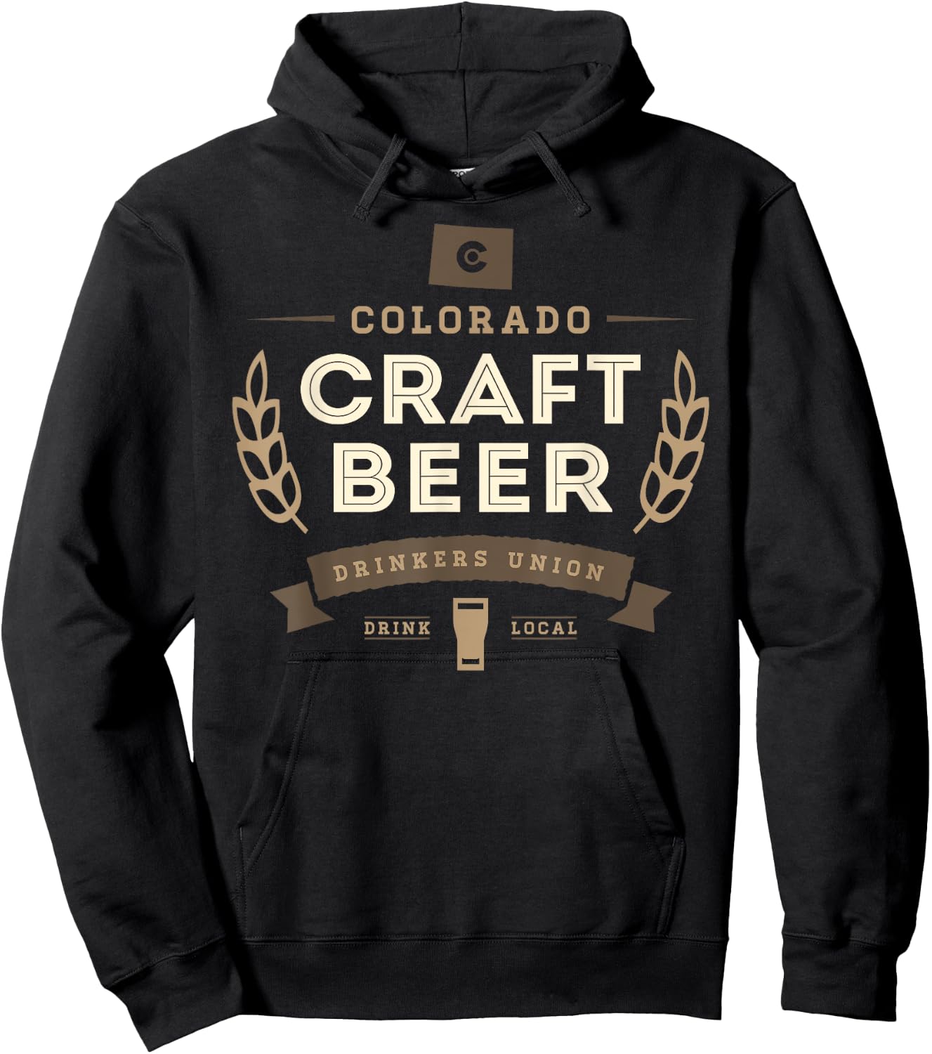 Drink Local Colorado Craft Beer Shirt IPA Gift - CO Hoodie - Hoodie | Black