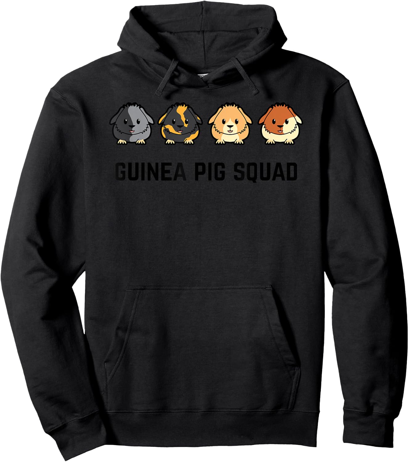 Cute Cavy Guinea Pig Rodent Team Squad Hoodie - Hoodie | Black