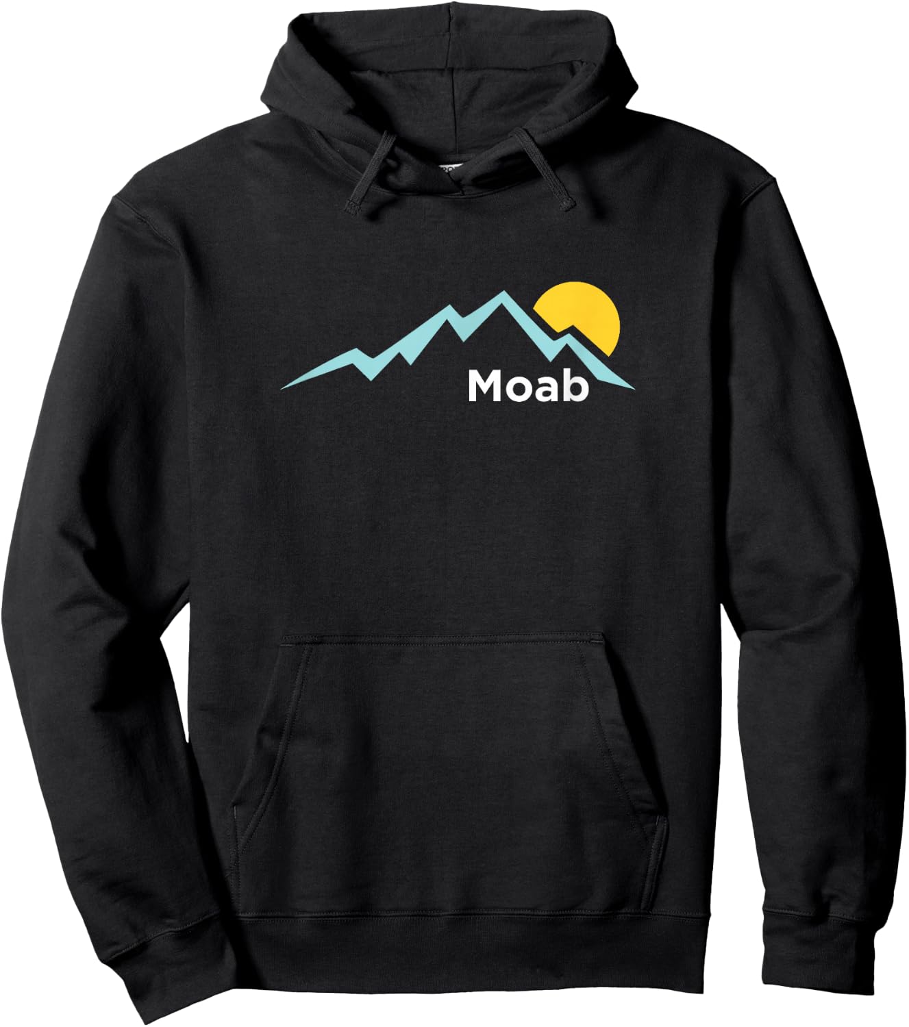 Moab, Utah Sunset Mountain - Moab Hoodie - Hoodie | Black