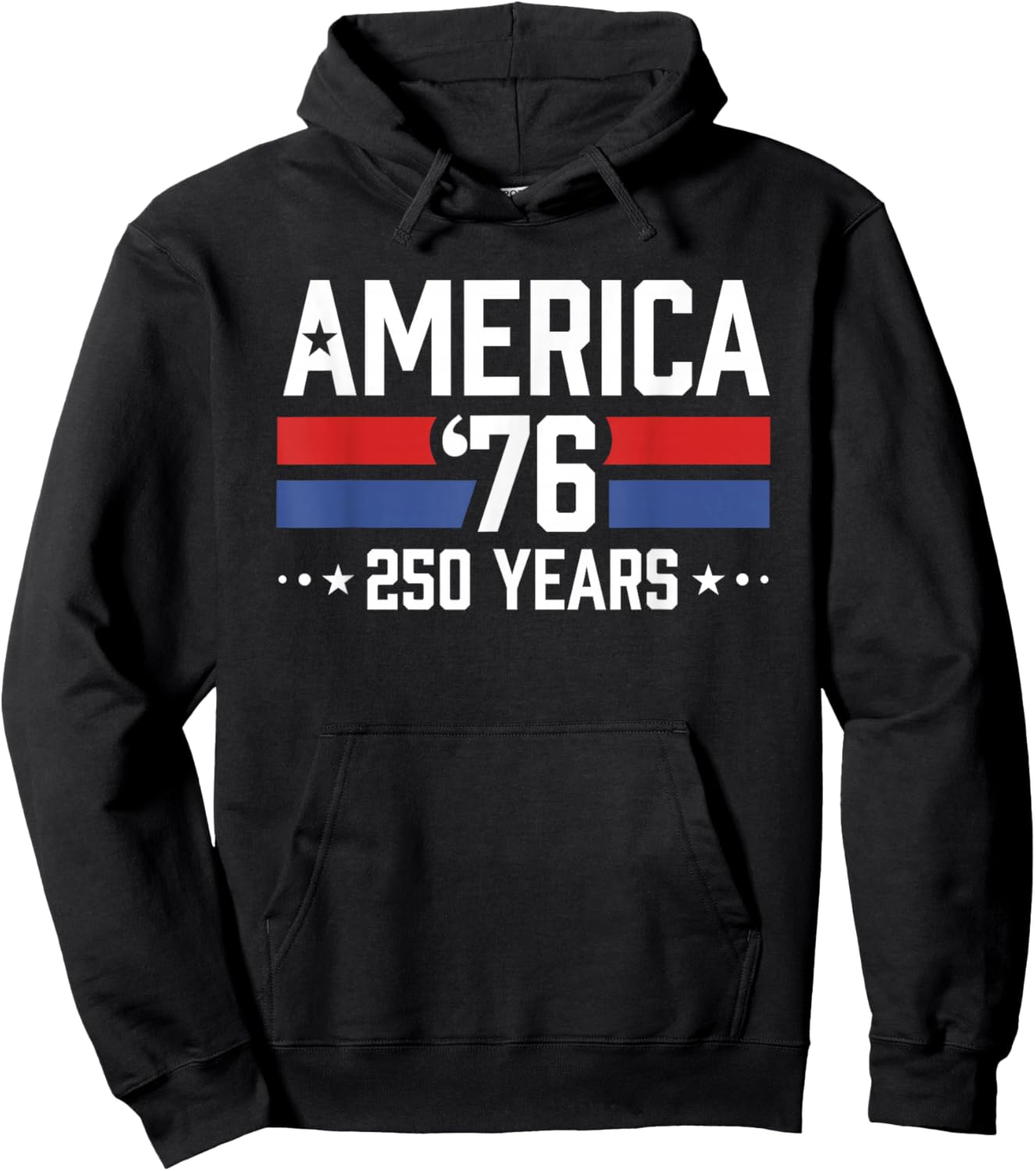 America 76 Retro 250 Years 1776 2026 250th Anniversary USA Hoodie - Hoodie | Black