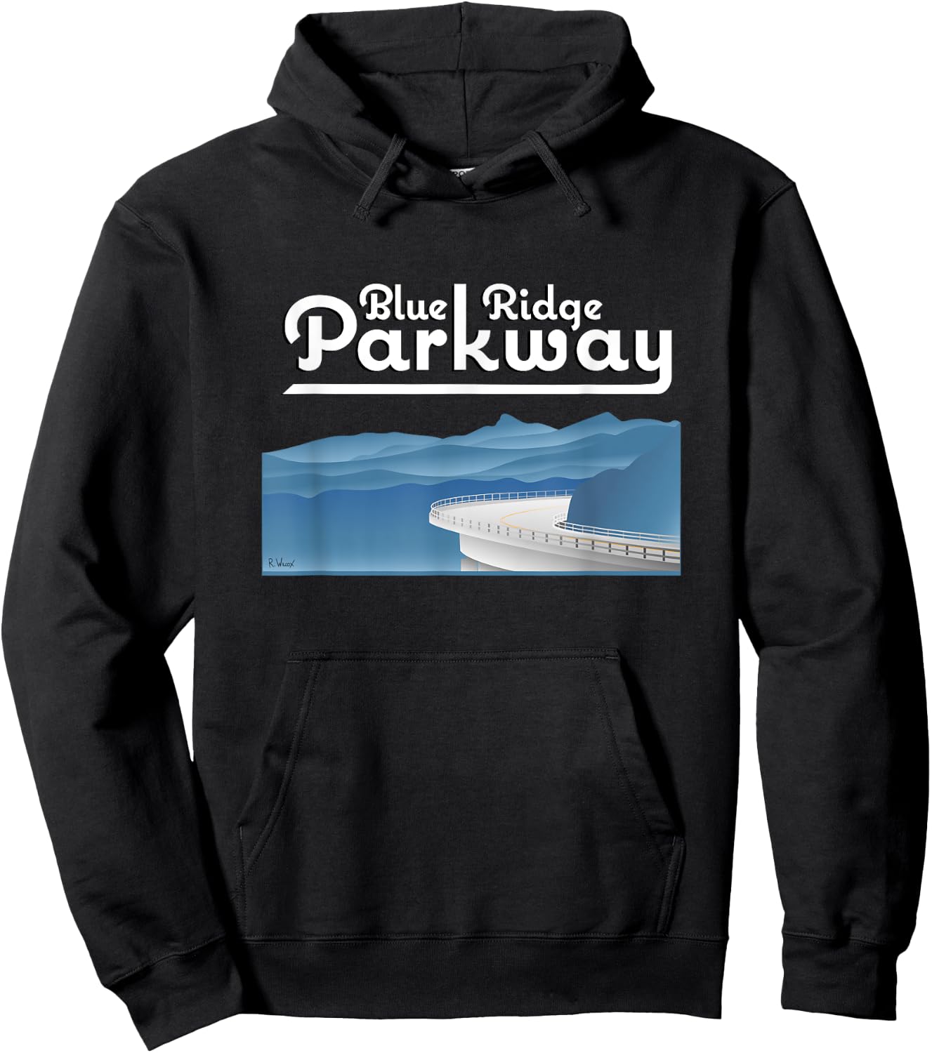 Blue Ridge Parkway through the Appalachian Mountains Hoodie - Hoodie | Black