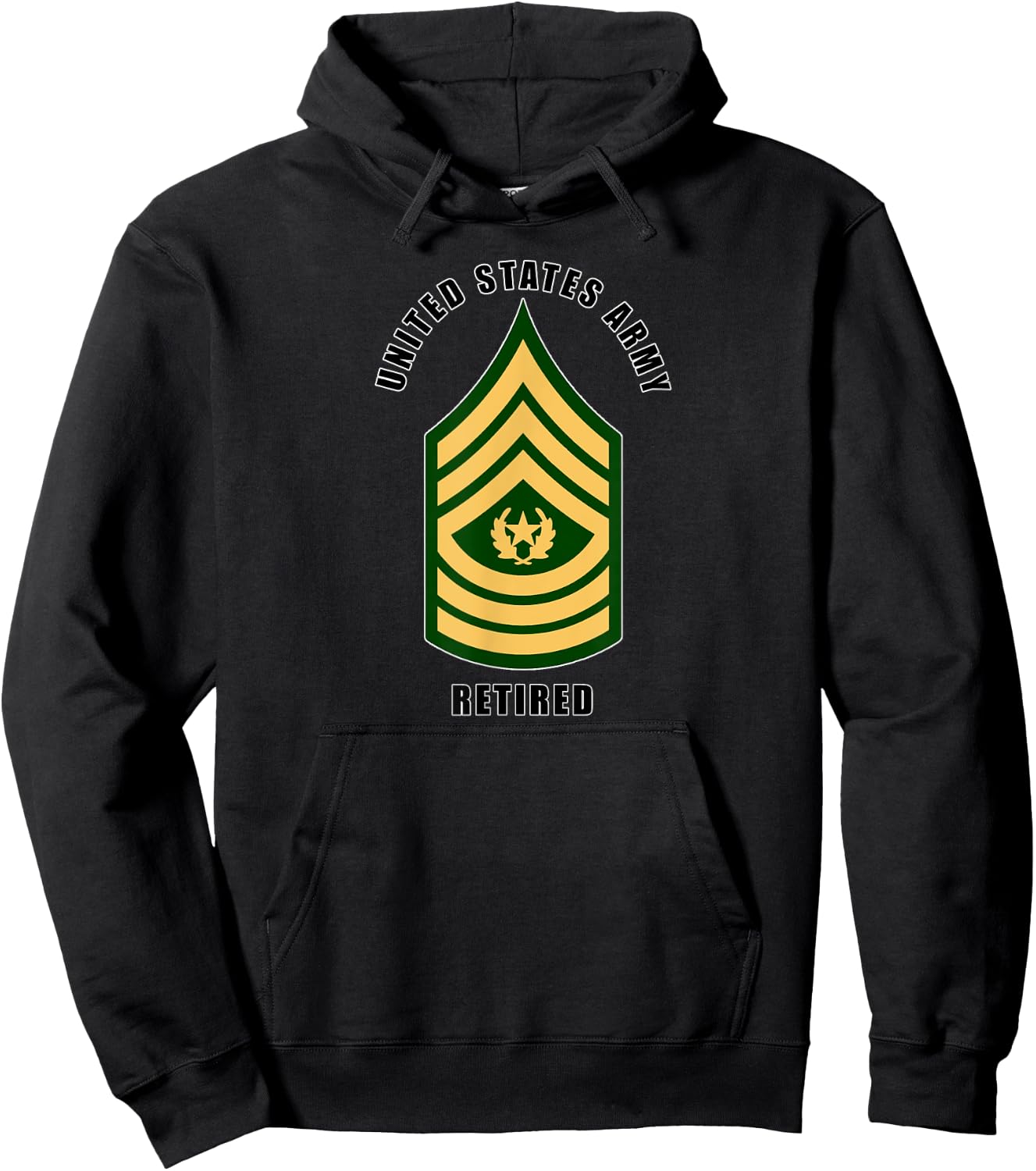 United States Army Retired Command Sergeant Major Retirement Hoodie - Hoodie | Black