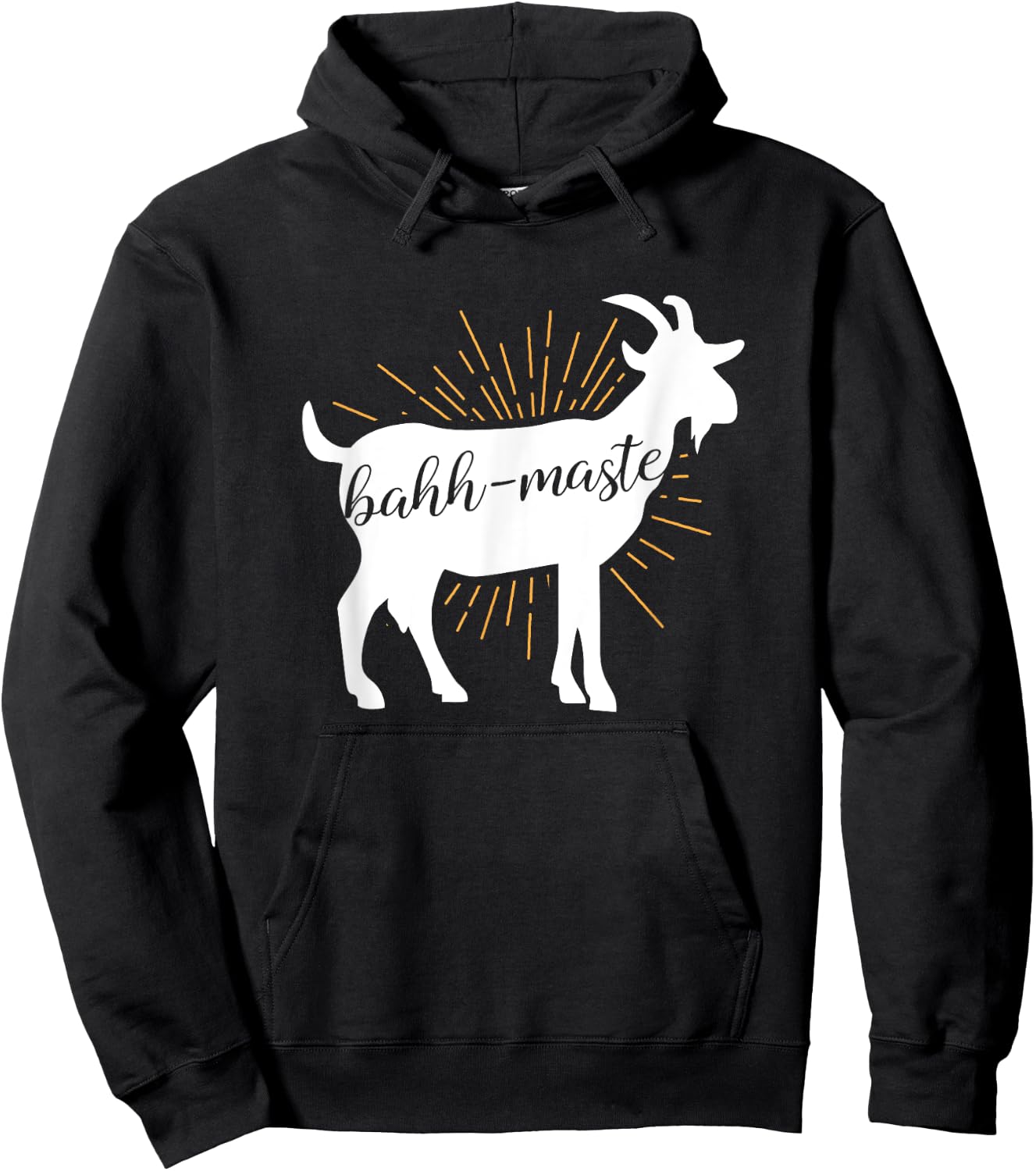 Bahh-Maste Goat Yoga Namaste Pun Shirt Gift Men and Women Hoodie - Hoodie | Black