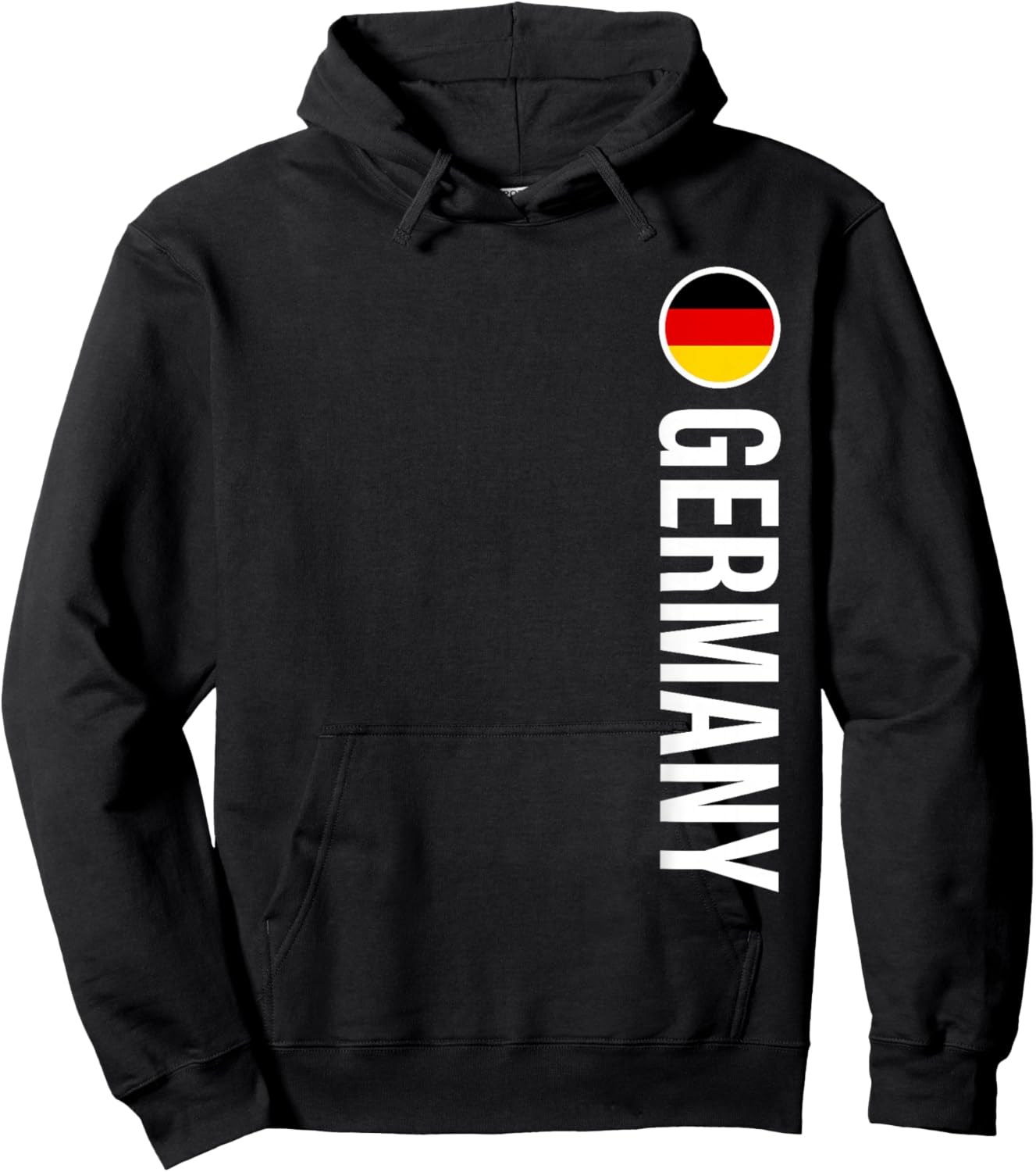 Germany Flag Vertical Hoodie - Hoodie | Black