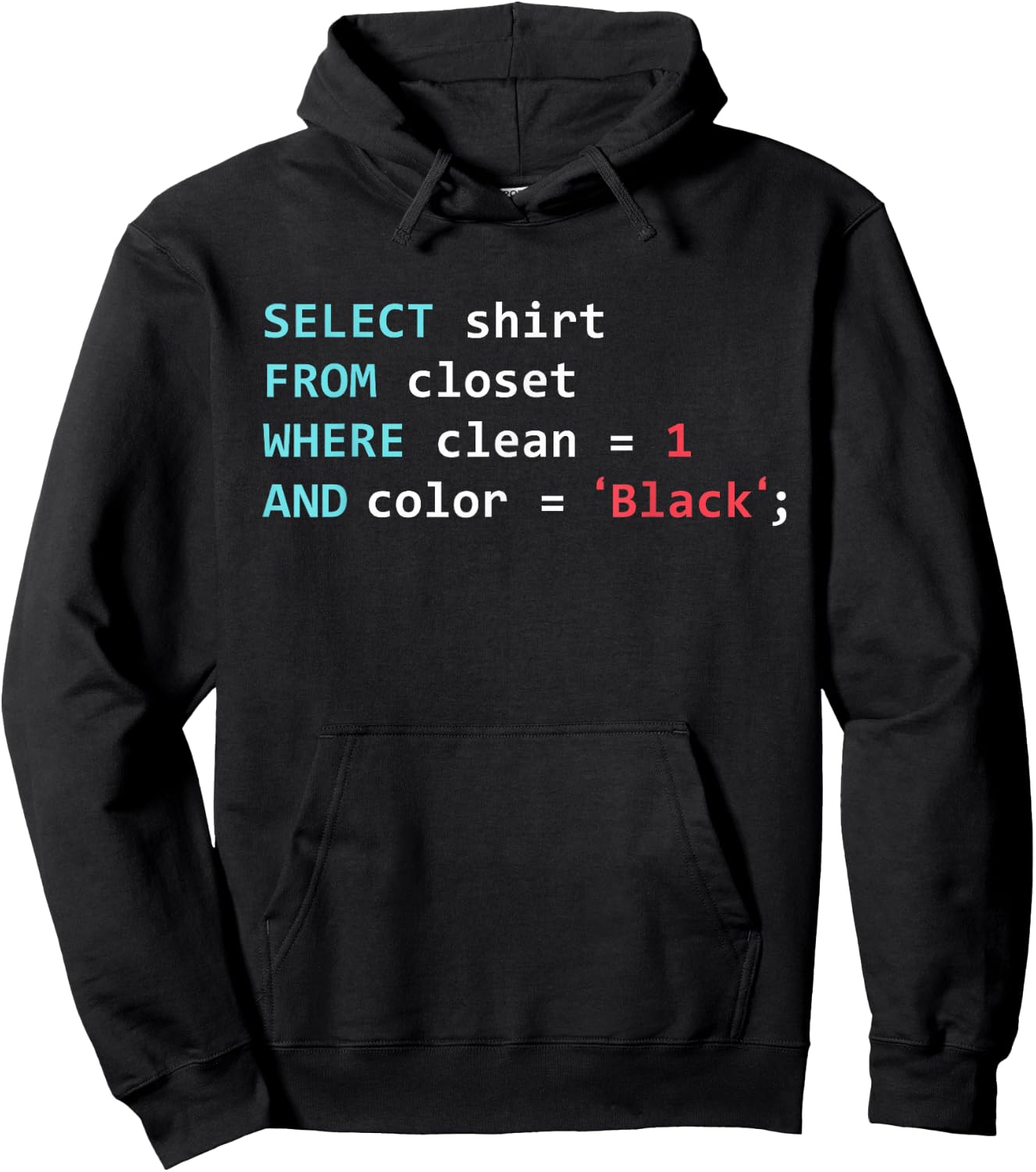 Programmer SQL Query Geek Database Coding Hoodie - Hoodie | Black