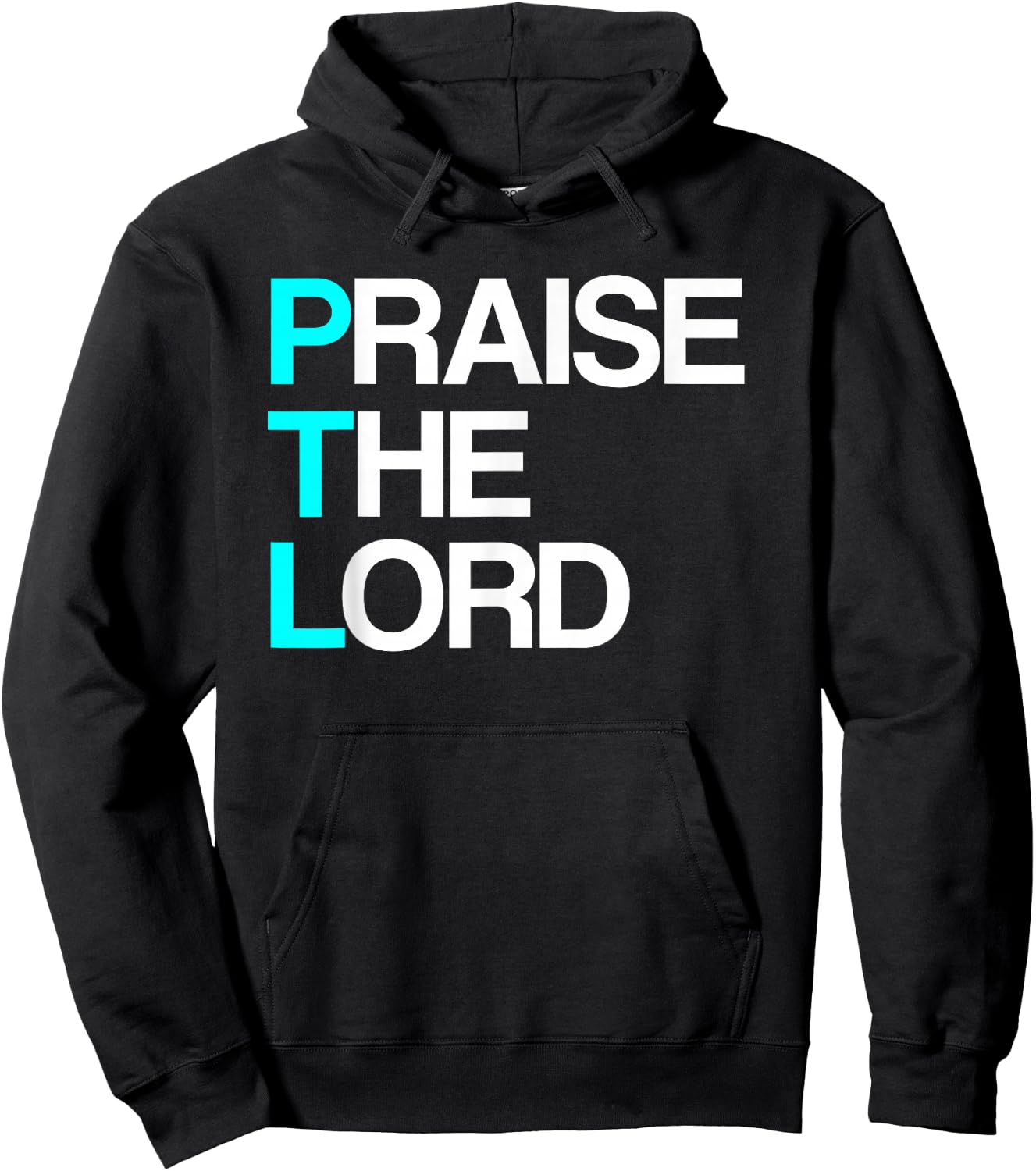 Lord Mercy PTL - Praise The Lord Funny Christian - -Adults - Black - Small - Short Sleeve - Modern - Religious - Casual - Machine Wash Hoodie - Hoodie | Black