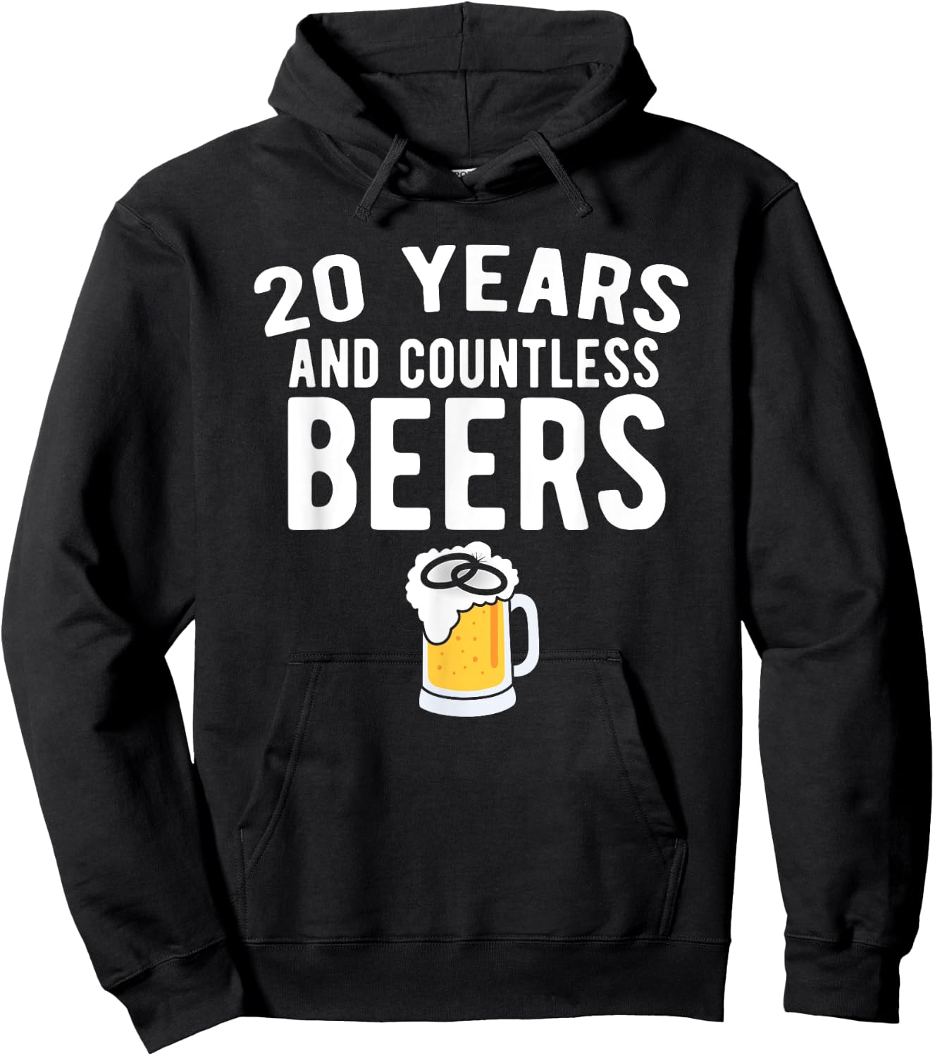 20th Wedding Anniversary Funny Husband Love Gift Hoodie - Hoodie | Black