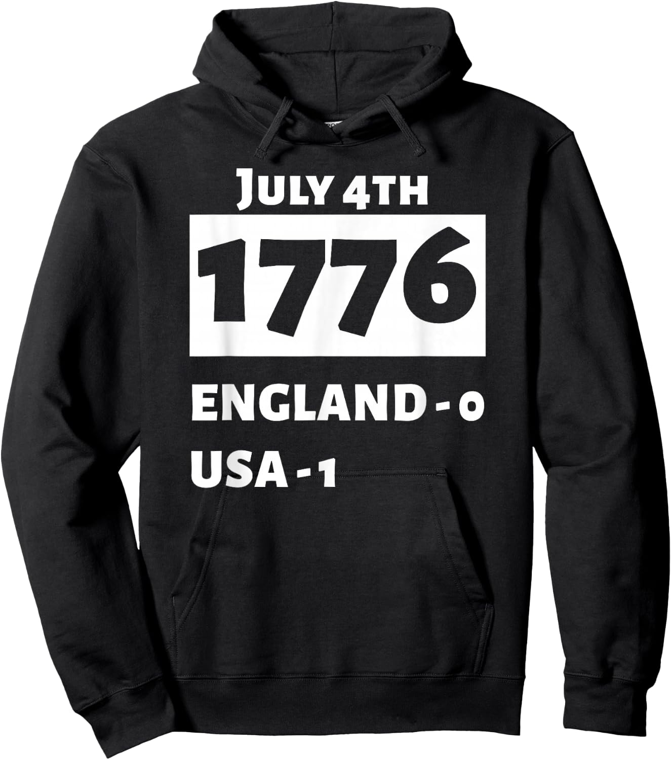 Patriotic for USA Fourth Of July 1776 Independence - Black, , Short Sleeve, Classic Fit, Small Hoodie - Hoodie | Black