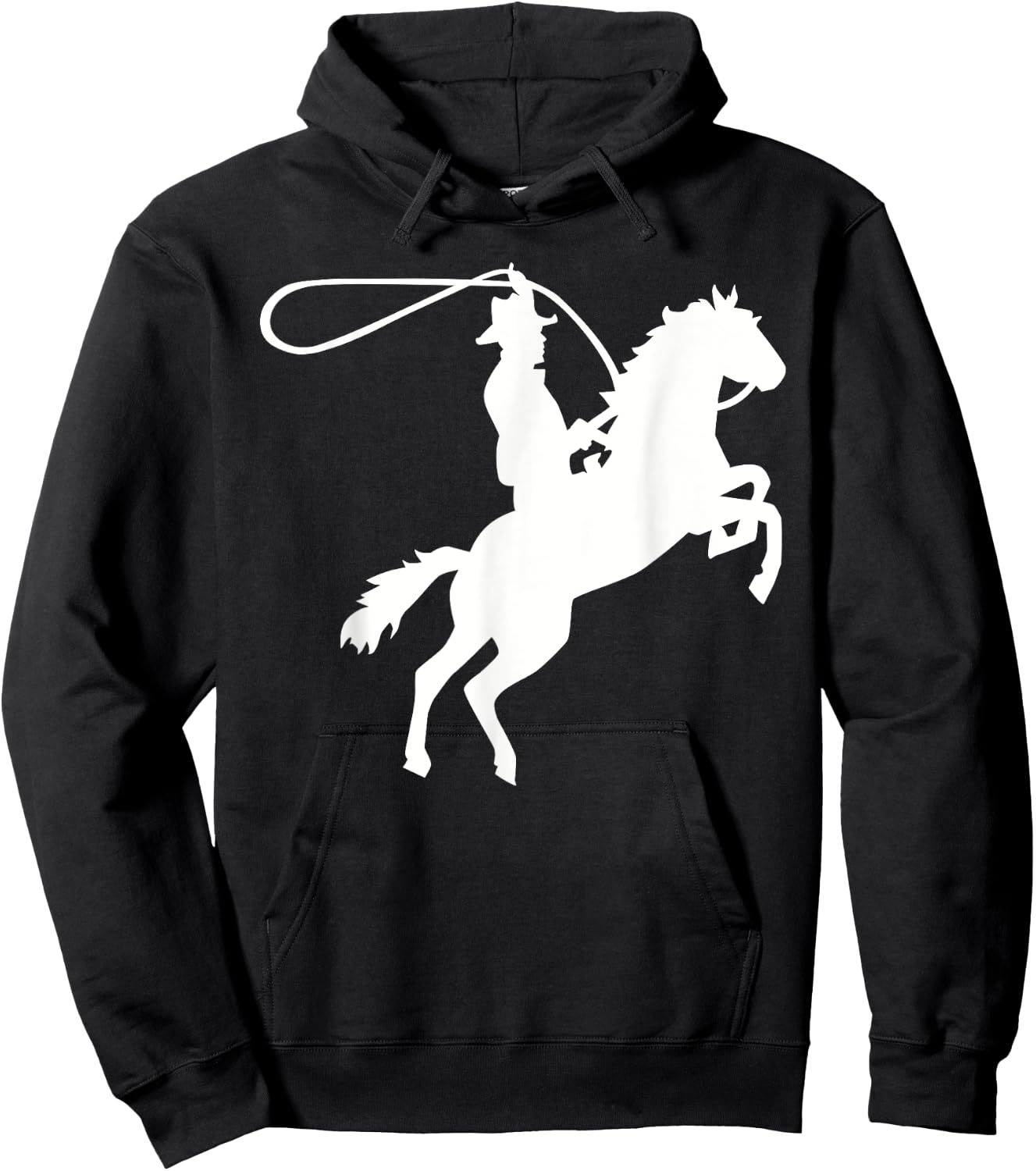 Cowboy with horse Hoodie - Hoodie | Black
