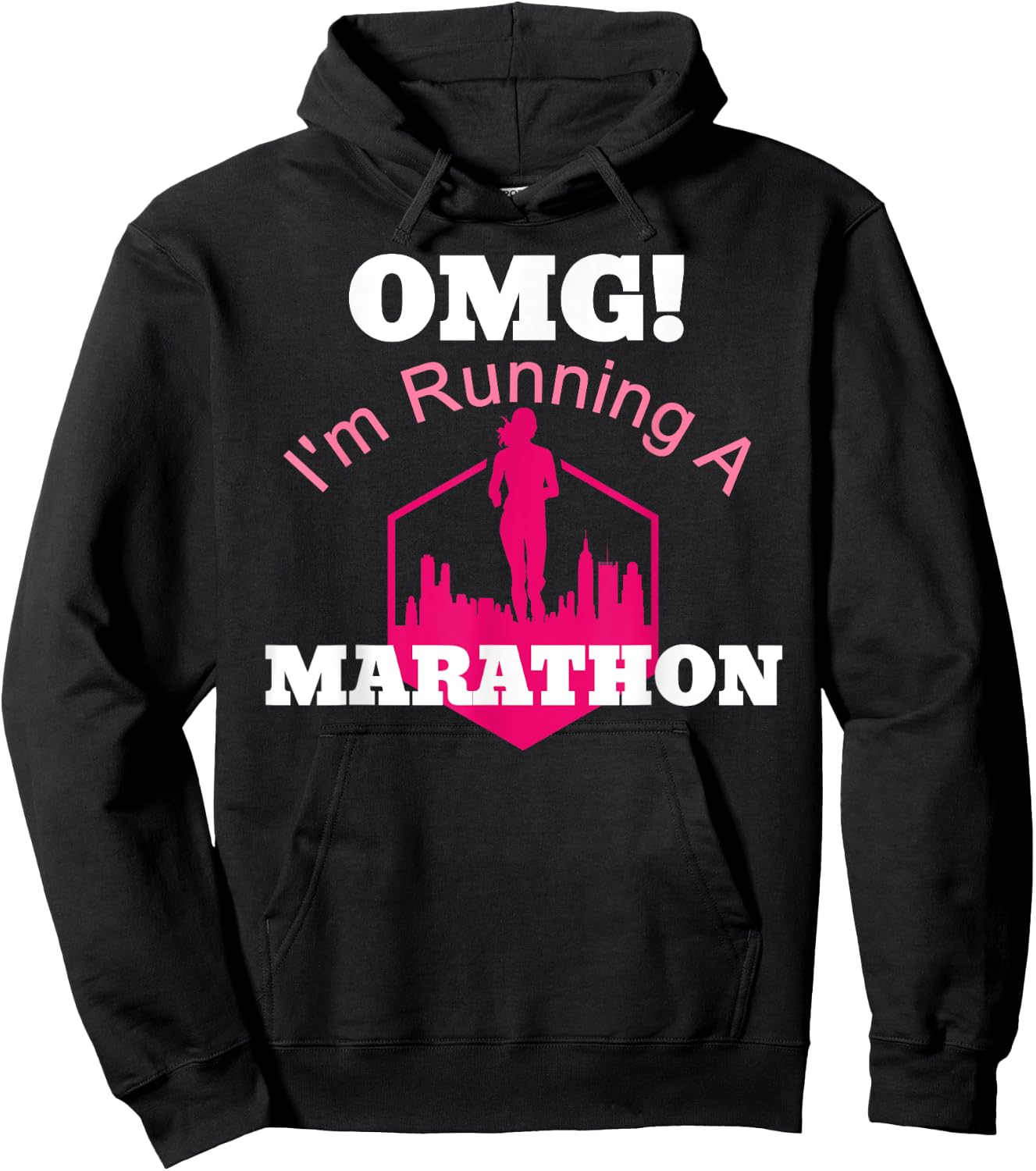 Marathon Running Girl 26.2 First Race Funny Hoodie - Hoodie | Black