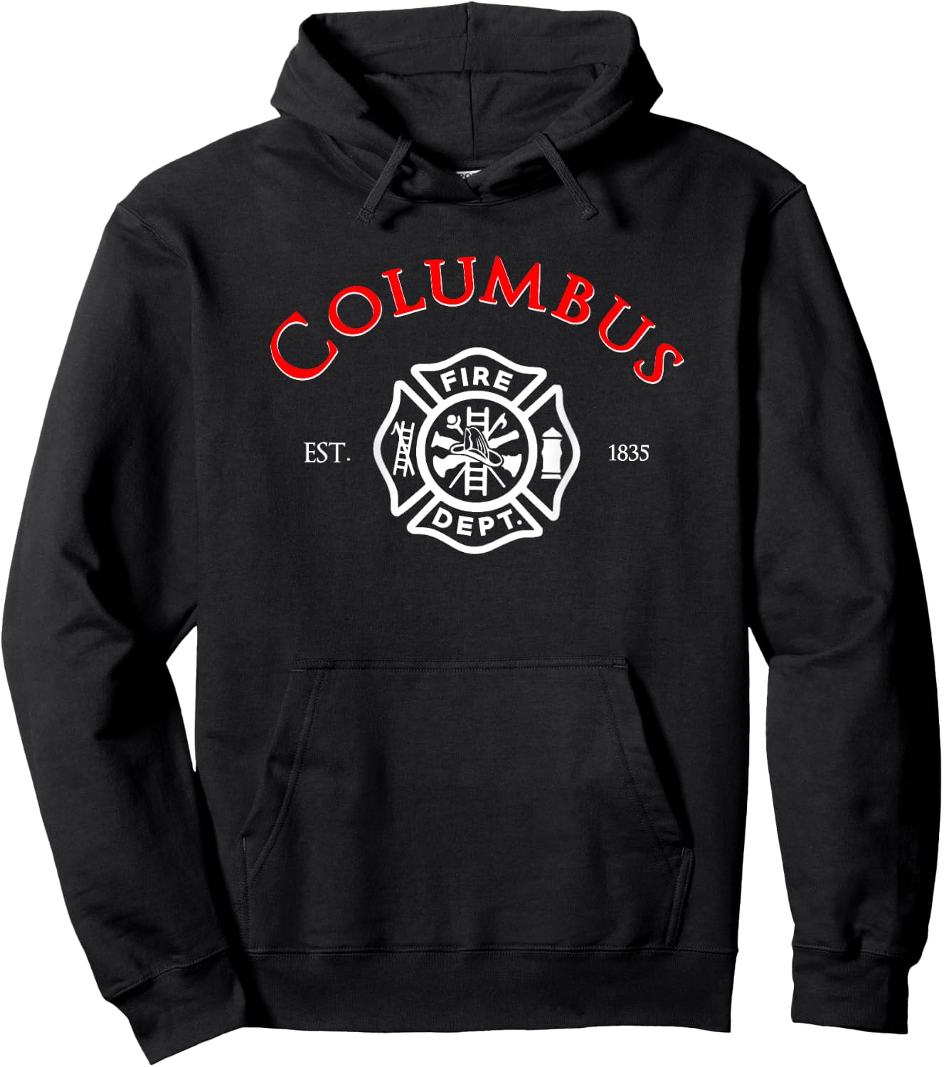City of Columbus Fire Rescue Ohio Firefighter Duty Hoodie - Hoodie | Black