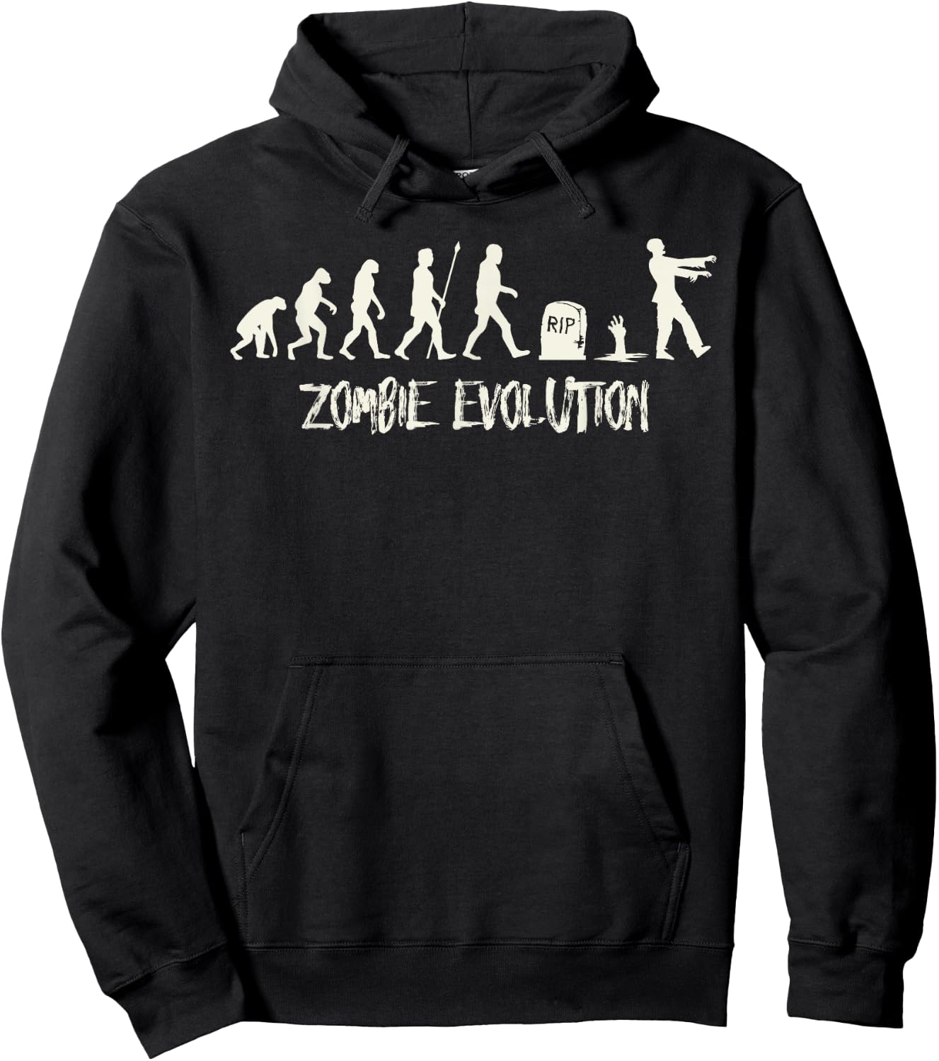 Cute Evolution Of The Zombie - Funny Scary Gift Hoodie - Hoodie | Black