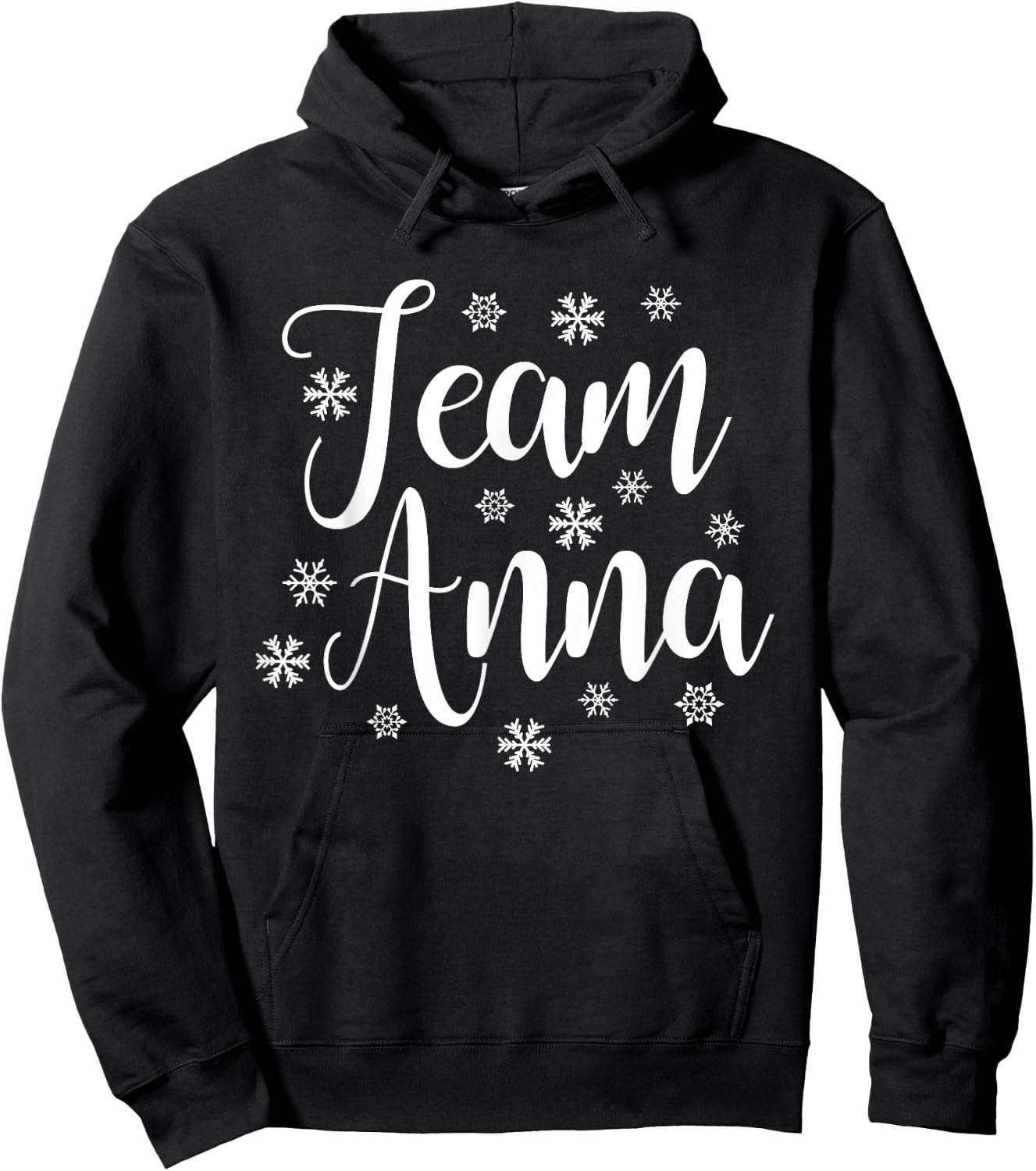 TEAM ANNA with snowflakes Hoodie - Hoodie | Black