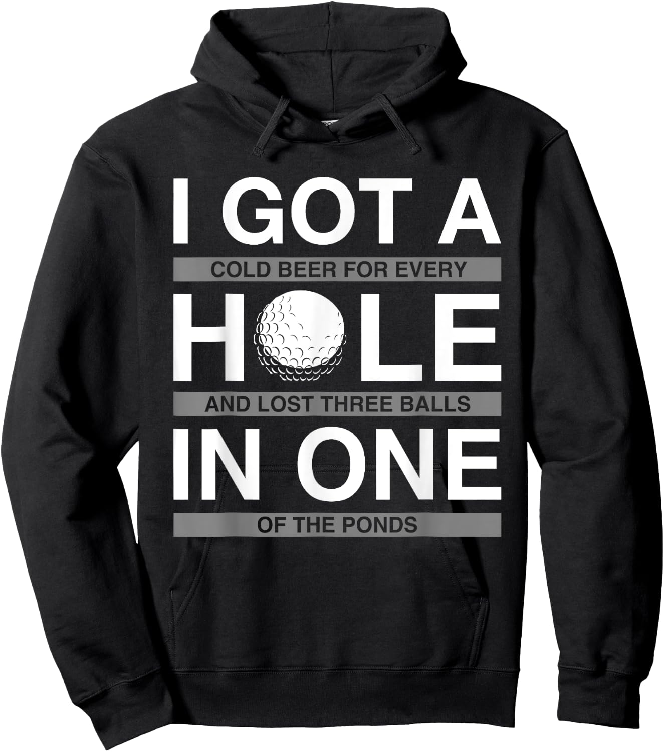 Funny Golf T Shirt I Got A Hole In One Beer Drinking Hoodie - Hoodie | Black