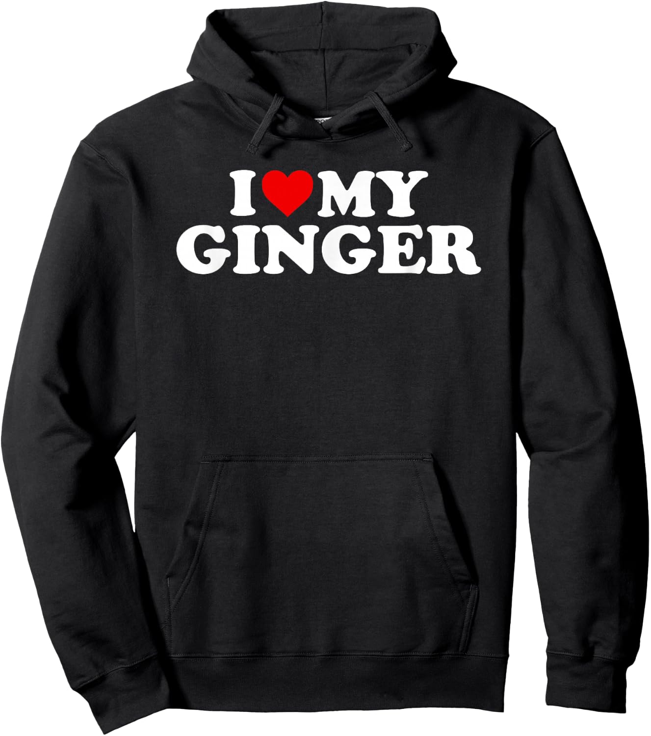 Redhead Design: I Love My Ginger Design Hoodie - Hoodie | Black
