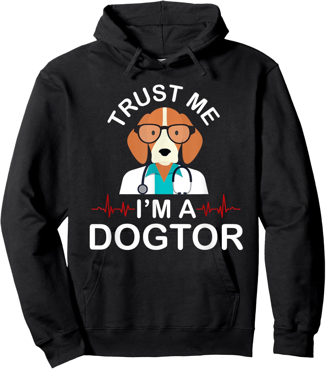 Trust Me Im A Dogtor Funny Veterinarian Hoodie - Hoodie | Black