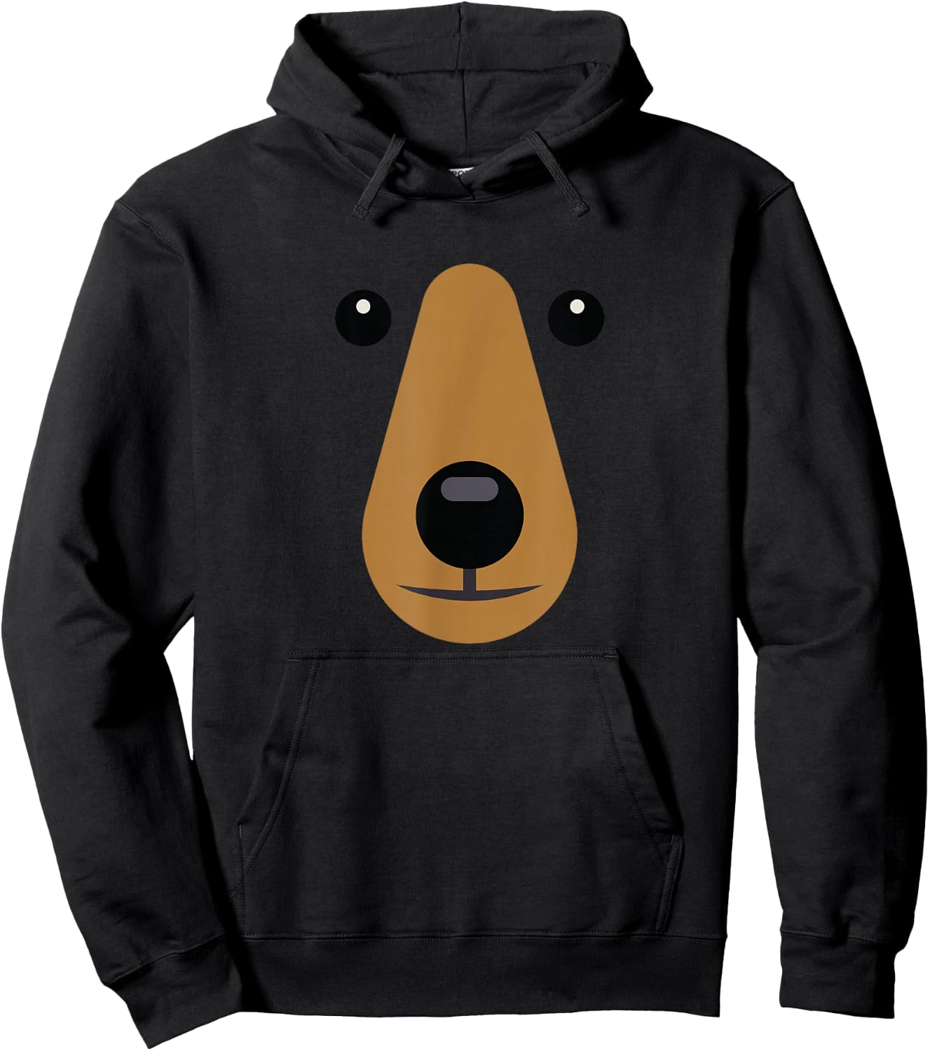 Bear Face Cute Easy Halloween Costume Kids Adults Hoodie - Hoodie | Black