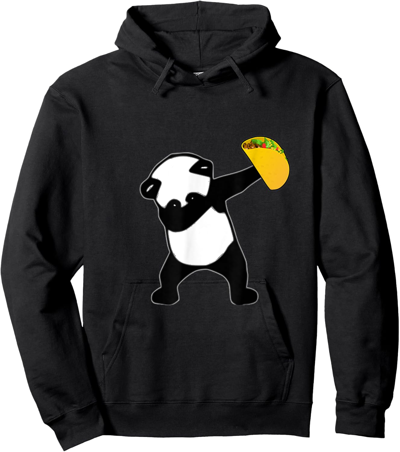 Dabbing Panda Bear Taco Mexican Tacos Dance Gift Hoodie - Hoodie | Black