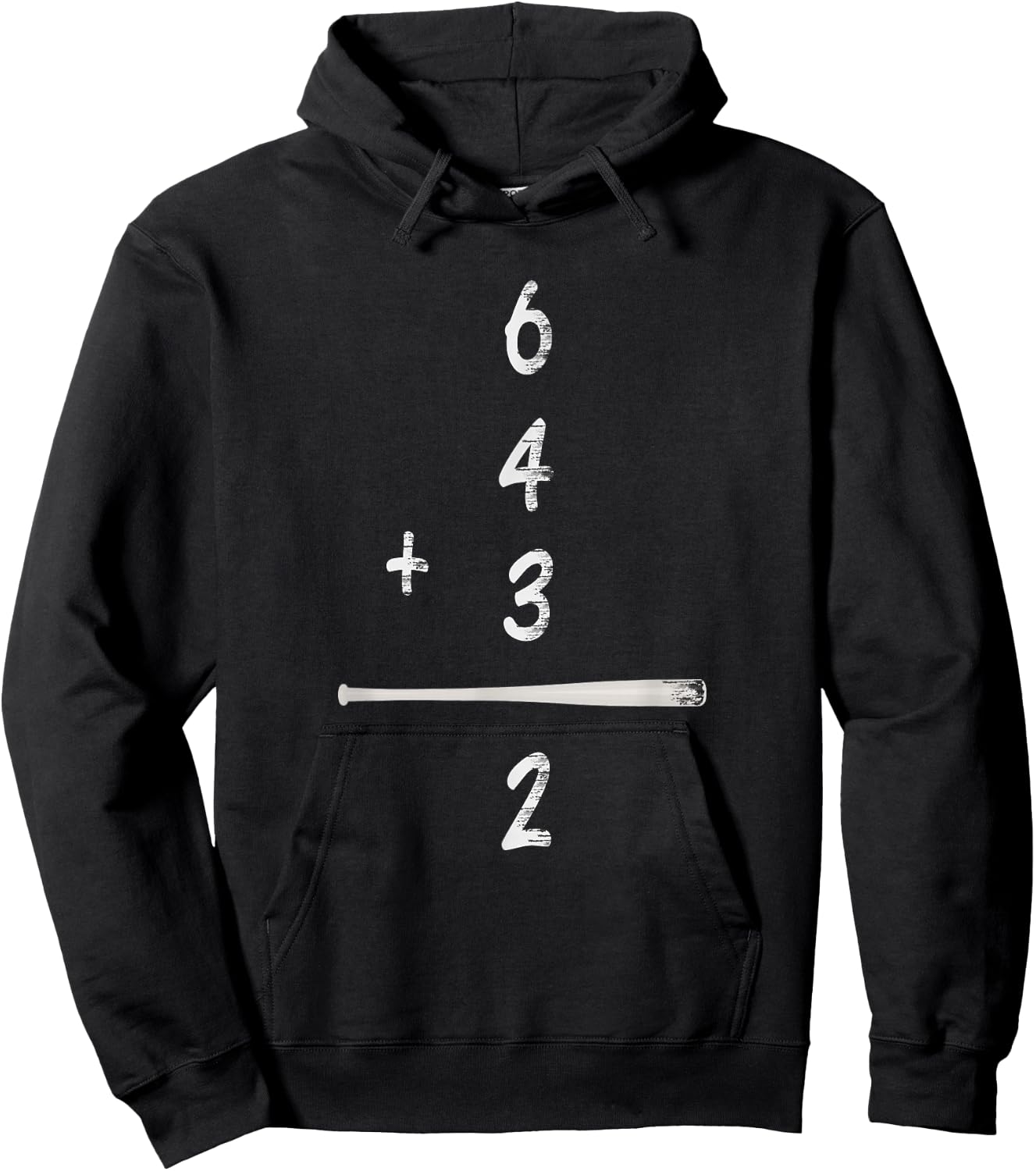 Baseball Math 6 4 3 2 Double Play Cute Shirt Softball Game Hoodie - Hoodie | Black