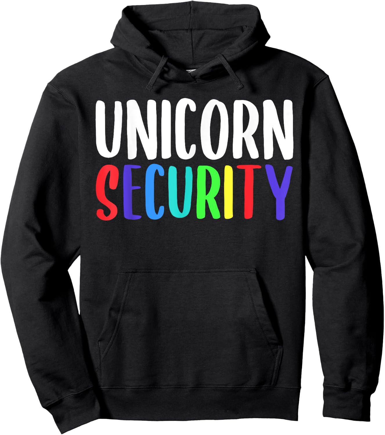 Unicorn Security Rainbow Halloween Costume Hoodie - Hoodie | Black