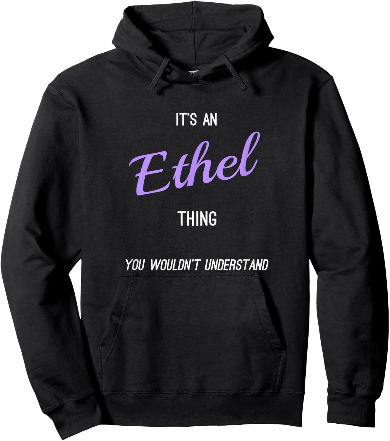 Ethel - Personalized Name Novelty Gift Hoodie - Hoodie | Black