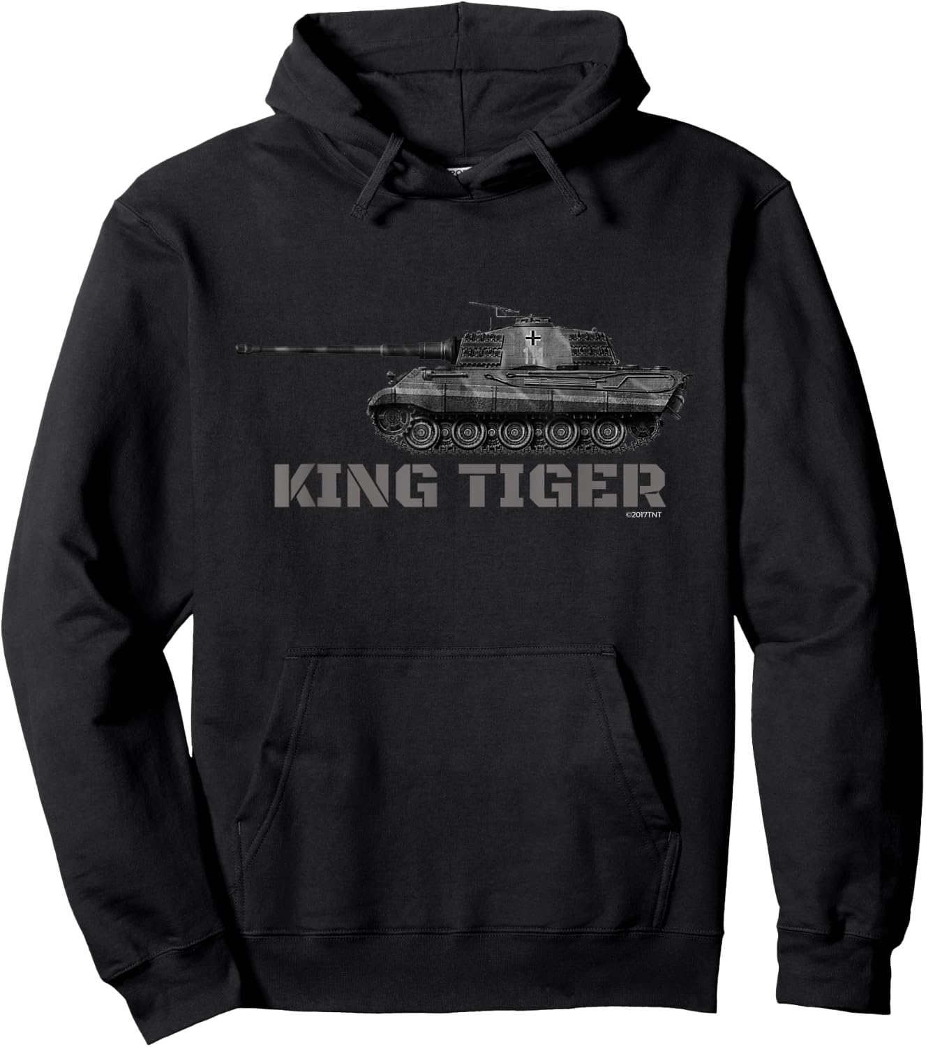 Panzer King Tiger WW2 German Tank Hoodie - Hoodie | Black