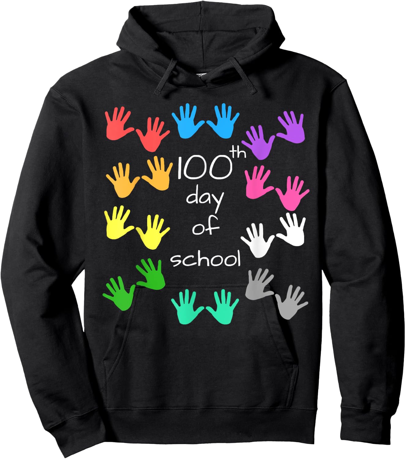 100th School Day Shirt - 100 Days Celebration Shirt Hoodie - Hoodie | Black