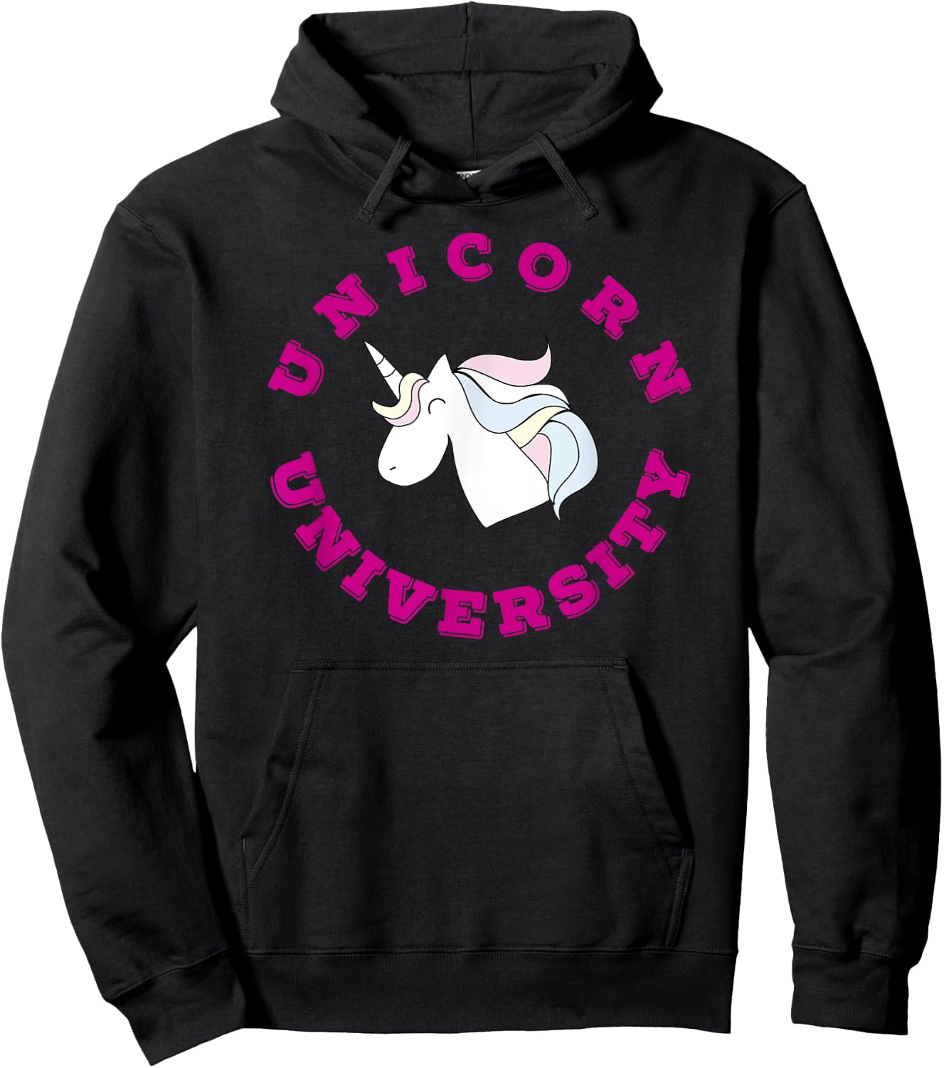 Unicorn University Cute Funny Cool Hoodie - Hoodie | Black