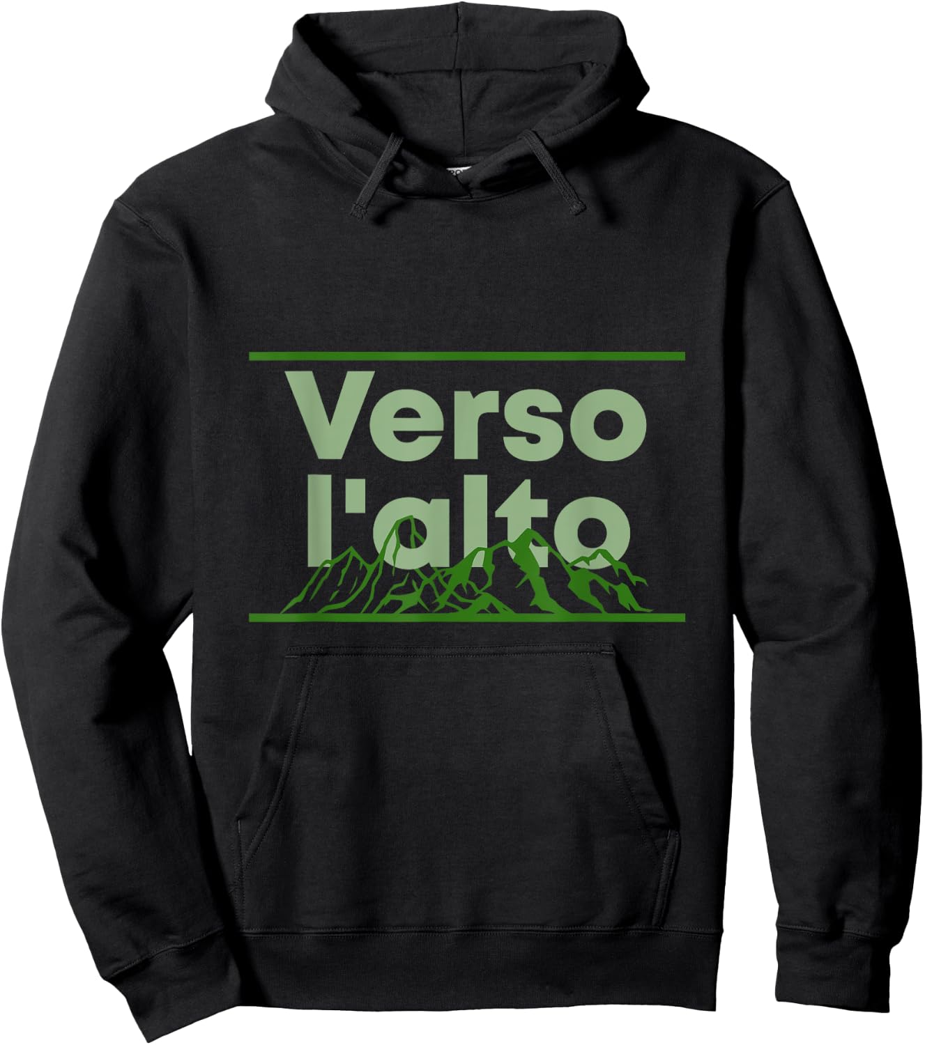 Verso l'alto Motivational Catholic Print Hoodie - Hoodie | Black
