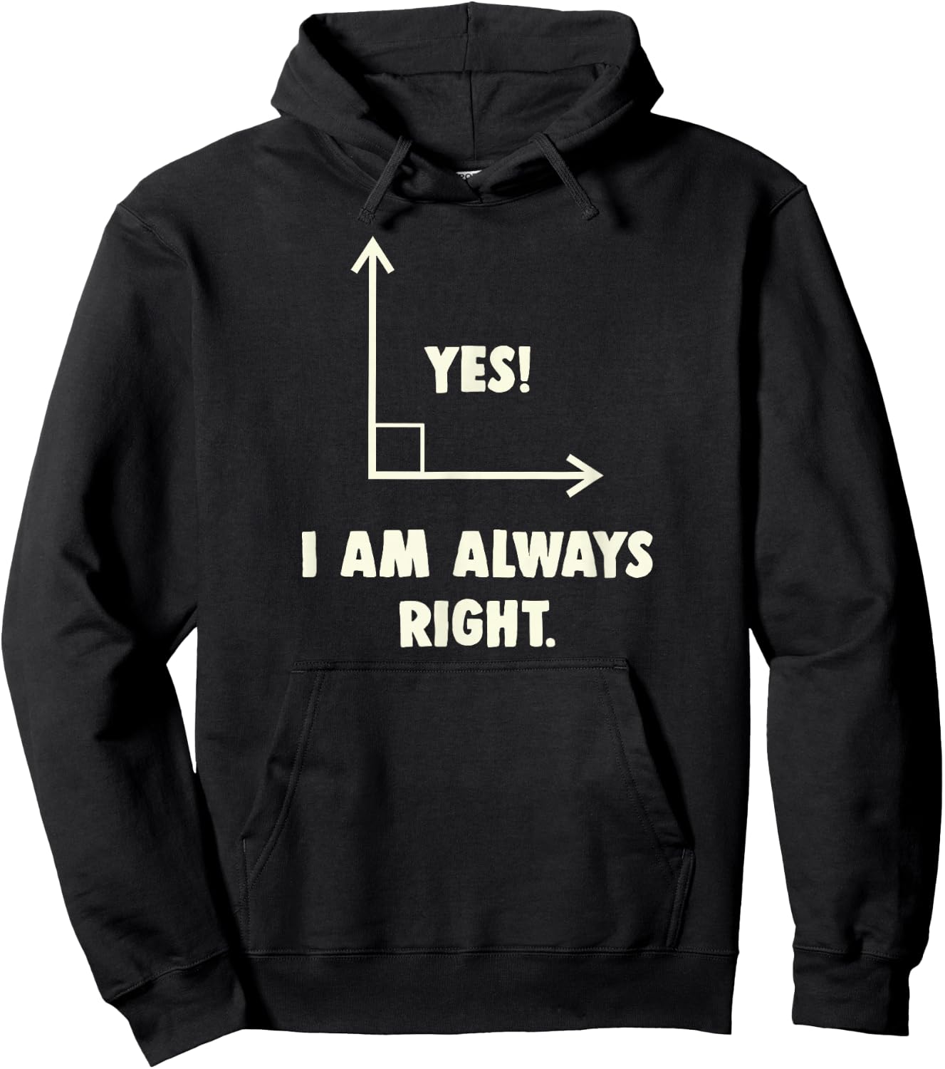 Funny Yes I Am Always Right Math Hoodie - Hoodie | Black
