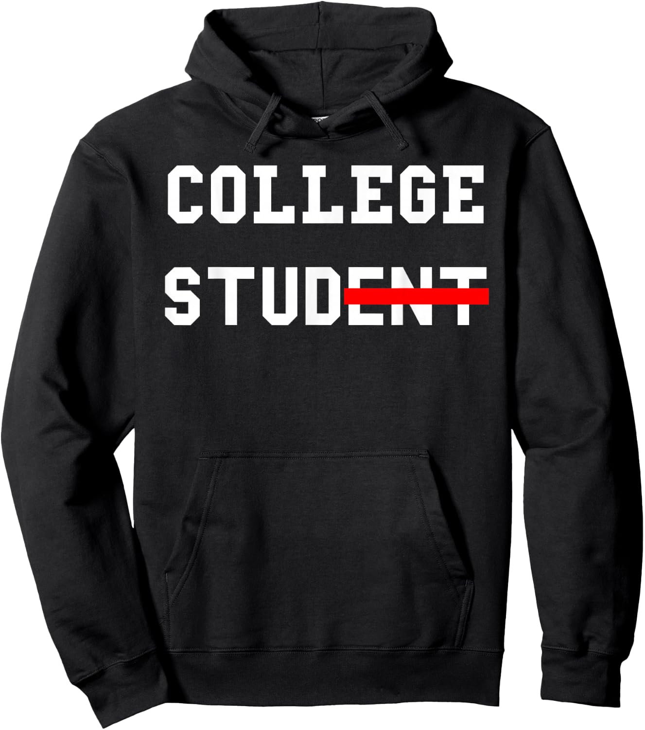 College Student Stud Funny College Apparel Gift Hoodie - Hoodie | Black