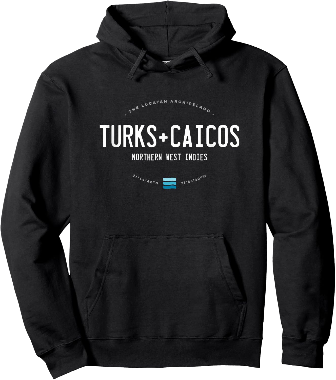 Turks and Caicos Beach Waves Gift Hoodie - Hoodie | Black