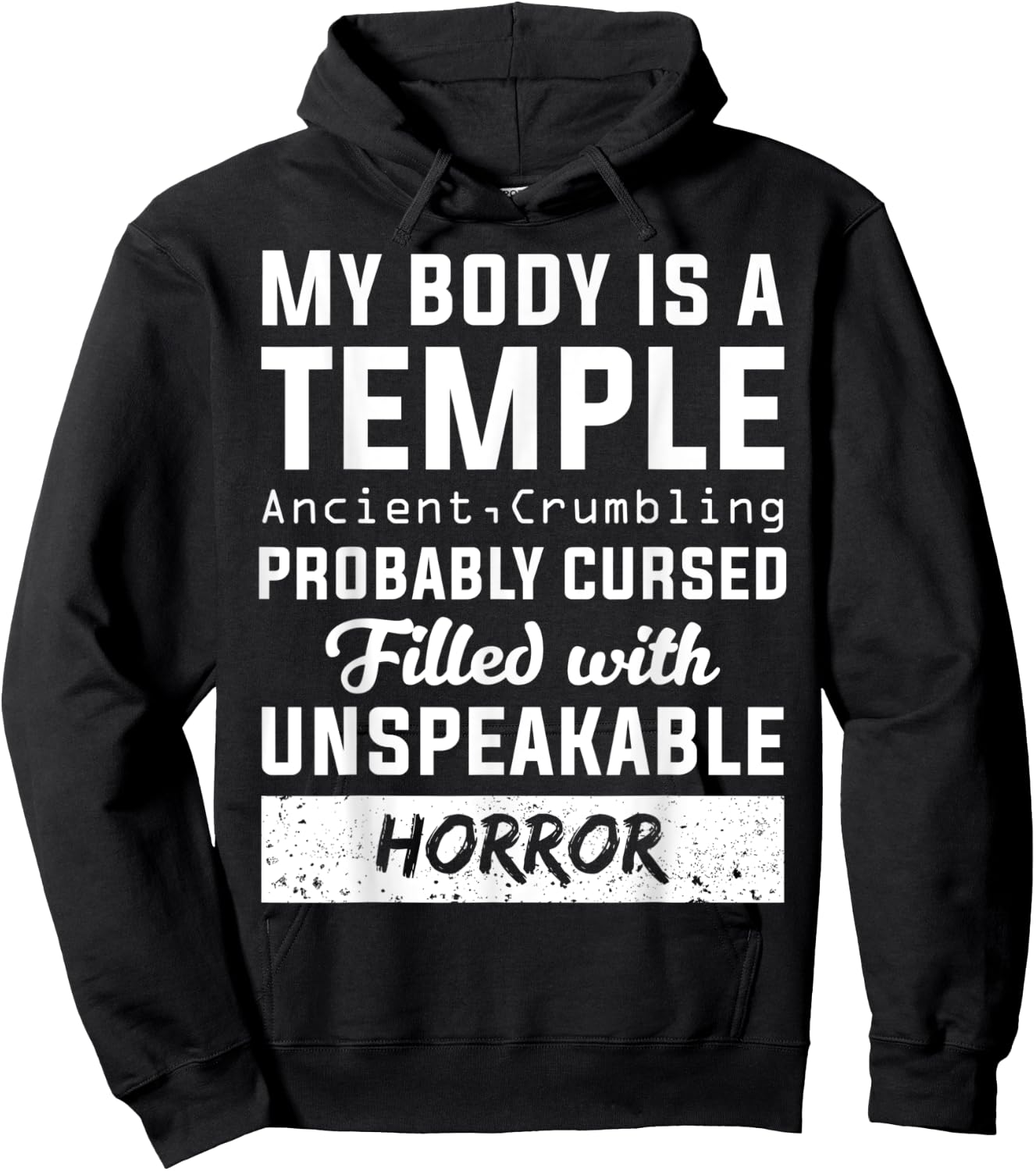 My Body Temple Ancient Crumbling Cursed Christmas Gift Hoodie - Hoodie | Black