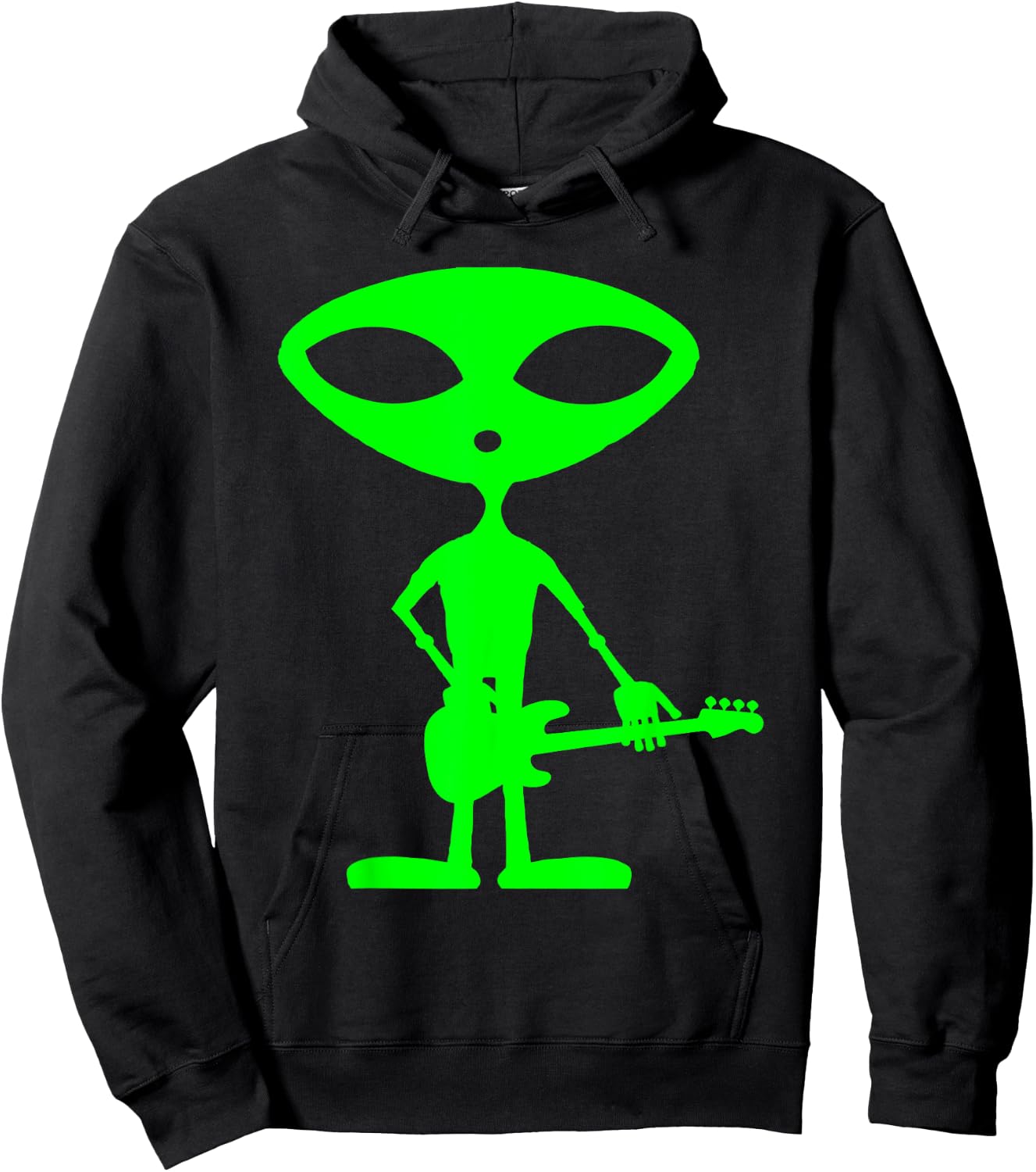 Alien Bassist Funny Bass Guitar Player Hoodie - Hoodie | Black