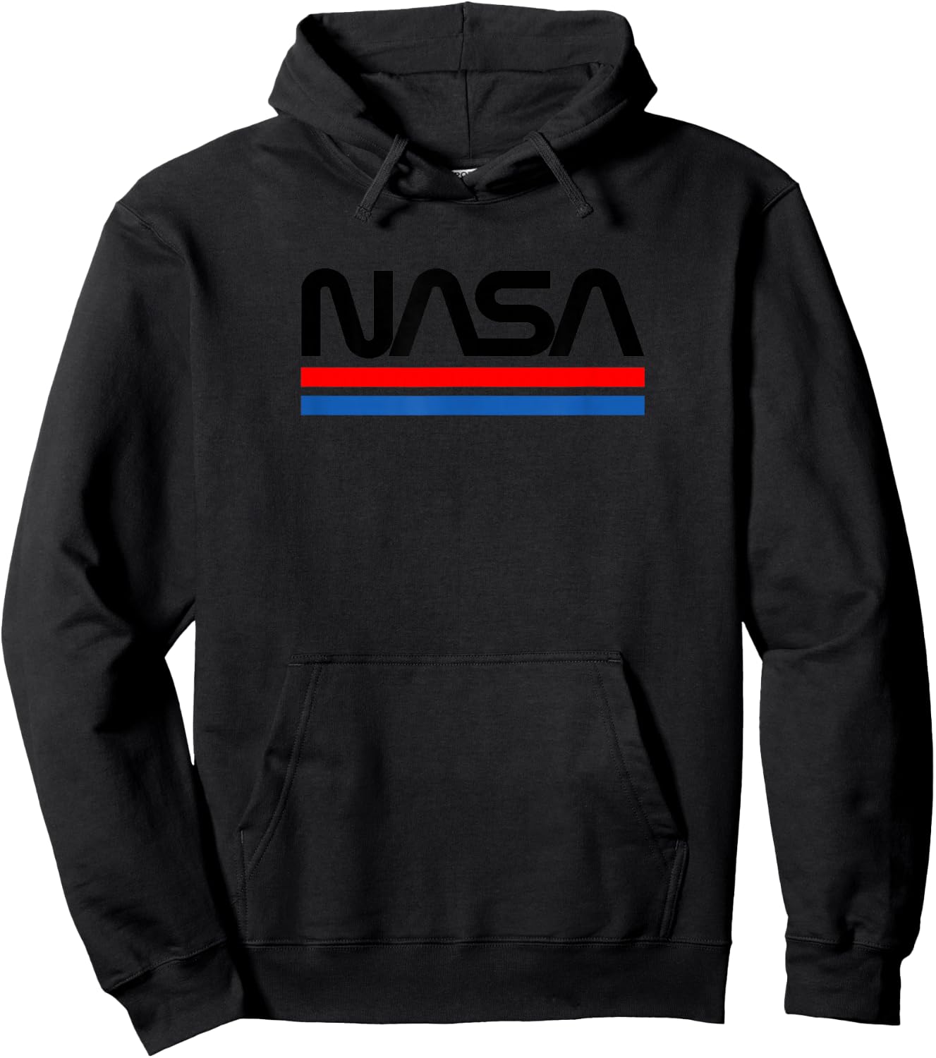 Retro NASA Worm Logo Hoodie - Hoodie | Black