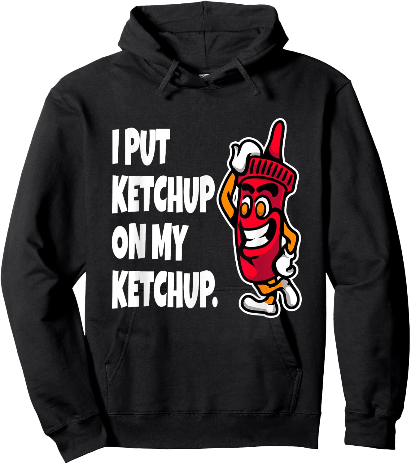 Funny Ketchup Art Women Kids Catsup Ketchup Lover Hoodie - Hoodie | Black
