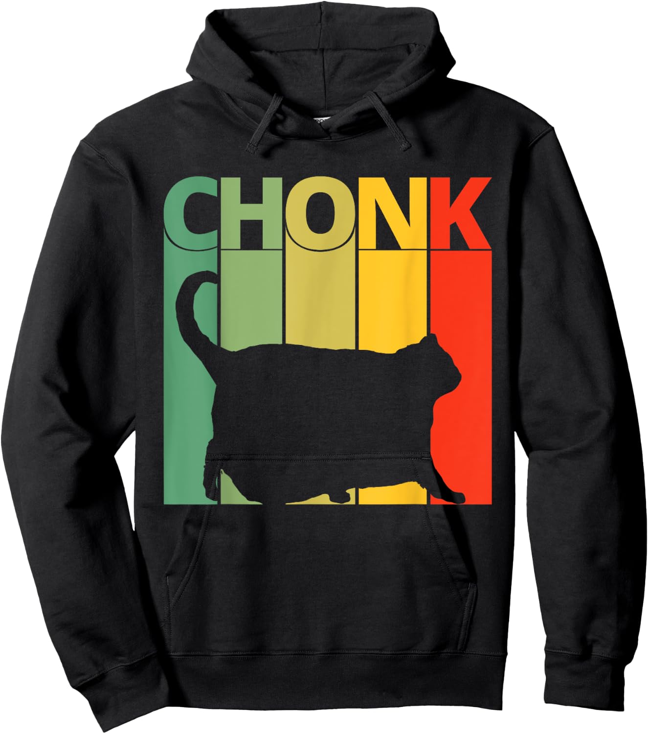 Chonk Cat Meme Shirt | Funny Chonk Big Chungus Shirt Men Women Girls Kids Hoodie - Hoodie | Black