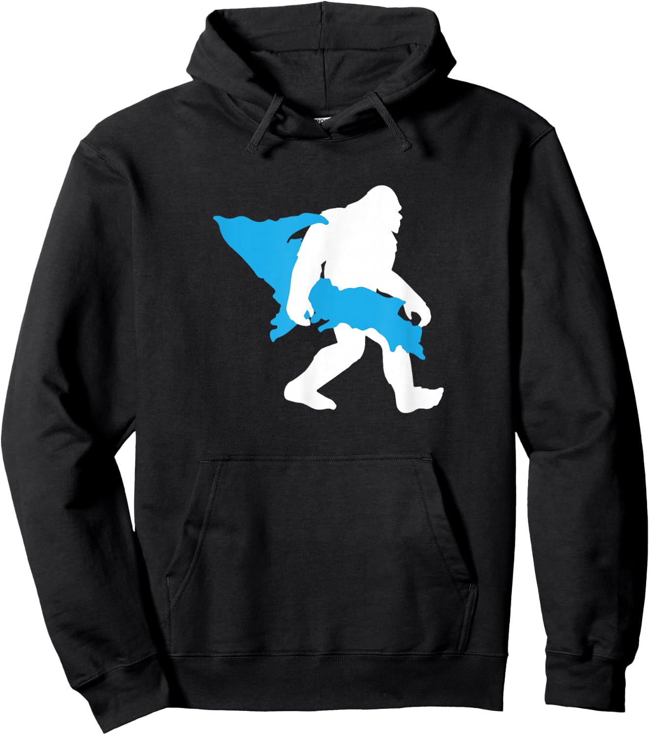 Bigfoot Upper Peninsula funny Sasquatch UP MI Hoodie - Hoodie | Black