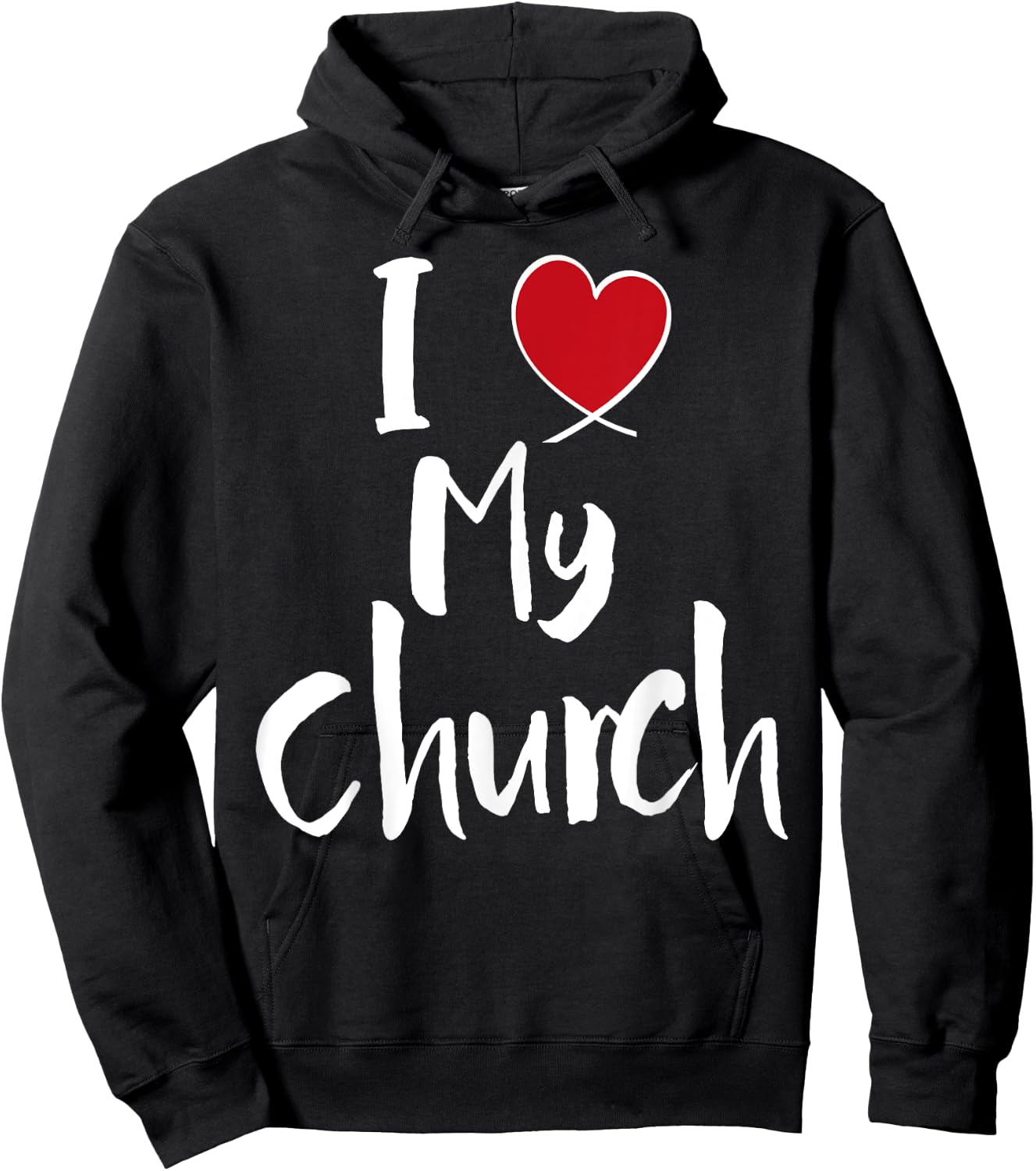 I Love My Church - Cute Christian Heart VBS Hoodie - Hoodie | Black
