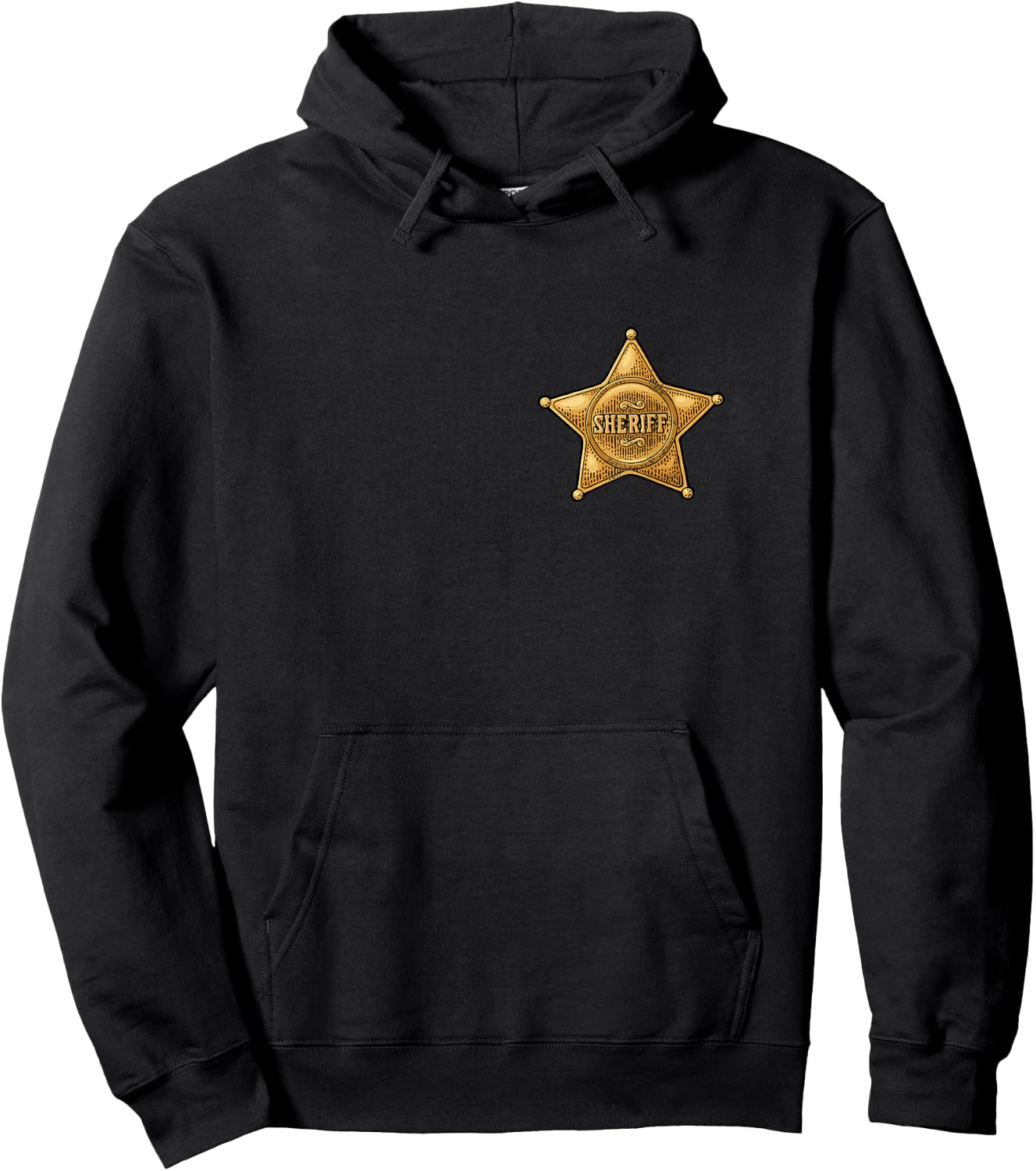 Sheriff Badge short sleeve shirt Hoodie - Hoodie | Black