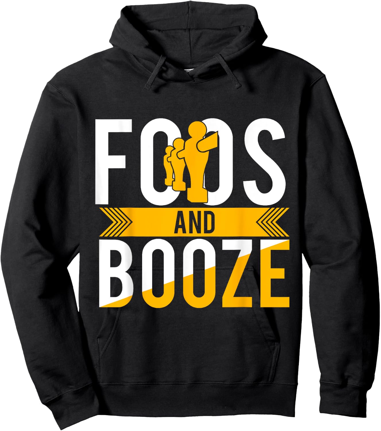 Foos And Booze Funny Foosball Drinking Beer Hoodie - Hoodie | Black
